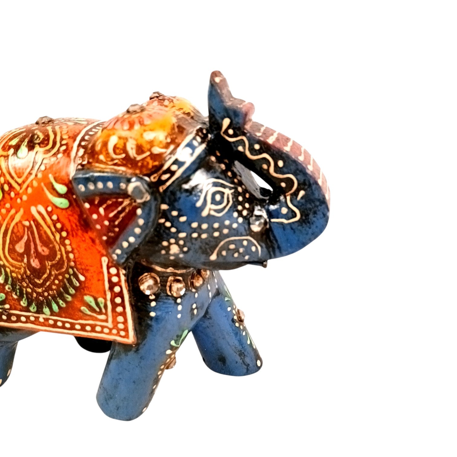 Decorative Elephant Showpiece for Home Decor | Table Decor & Gift Item | Elegant Figurine for Living Room, Bedroom & Office Decoration - 4 Inch (Set Of 2) - Apkamart