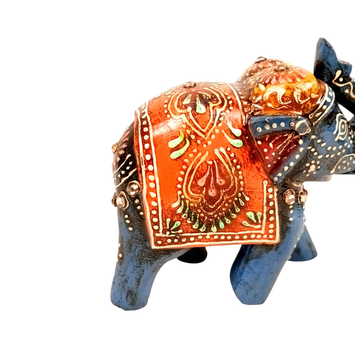 Decorative Elephant Showpiece for Home Decor | Table Decor & Gift Item | Elegant Figurine for Living Room, Bedroom & Office Decoration - 4 Inch (Set Of 2) - Apkamart
