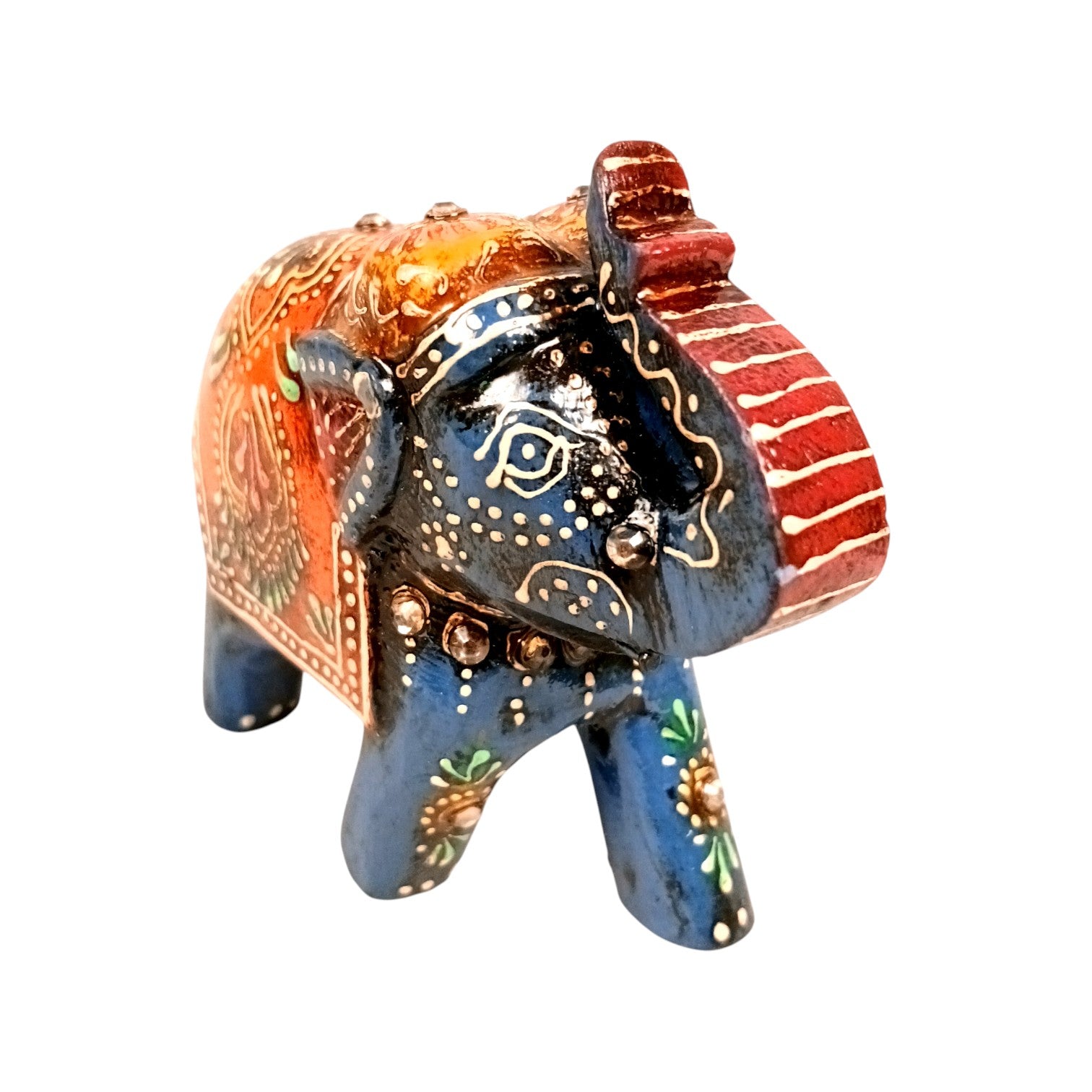 Decorative Elephant Showpiece for Home Decor | Table Decor & Gift Item | Elegant Figurine for Living Room, Bedroom & Office Decoration - 4 Inch (Set Of 2) - Apkamart