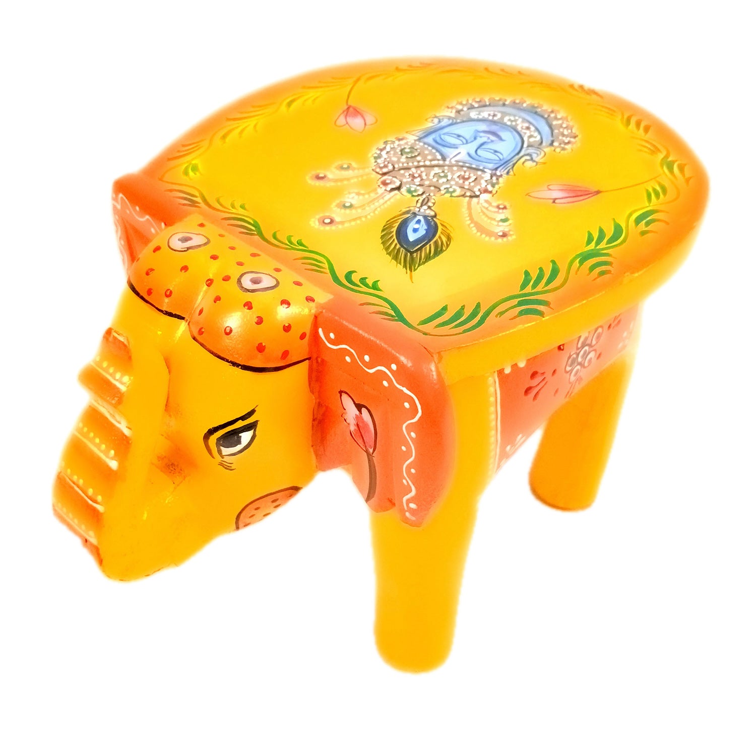 Elephant Showpiece - Stool Design | Elephant Table Showpiece - For Placing Small Pots & Tea Lights - For Home, Living Room Decor & Gifts - 8 Inch - Apkamart #Style_Design 2