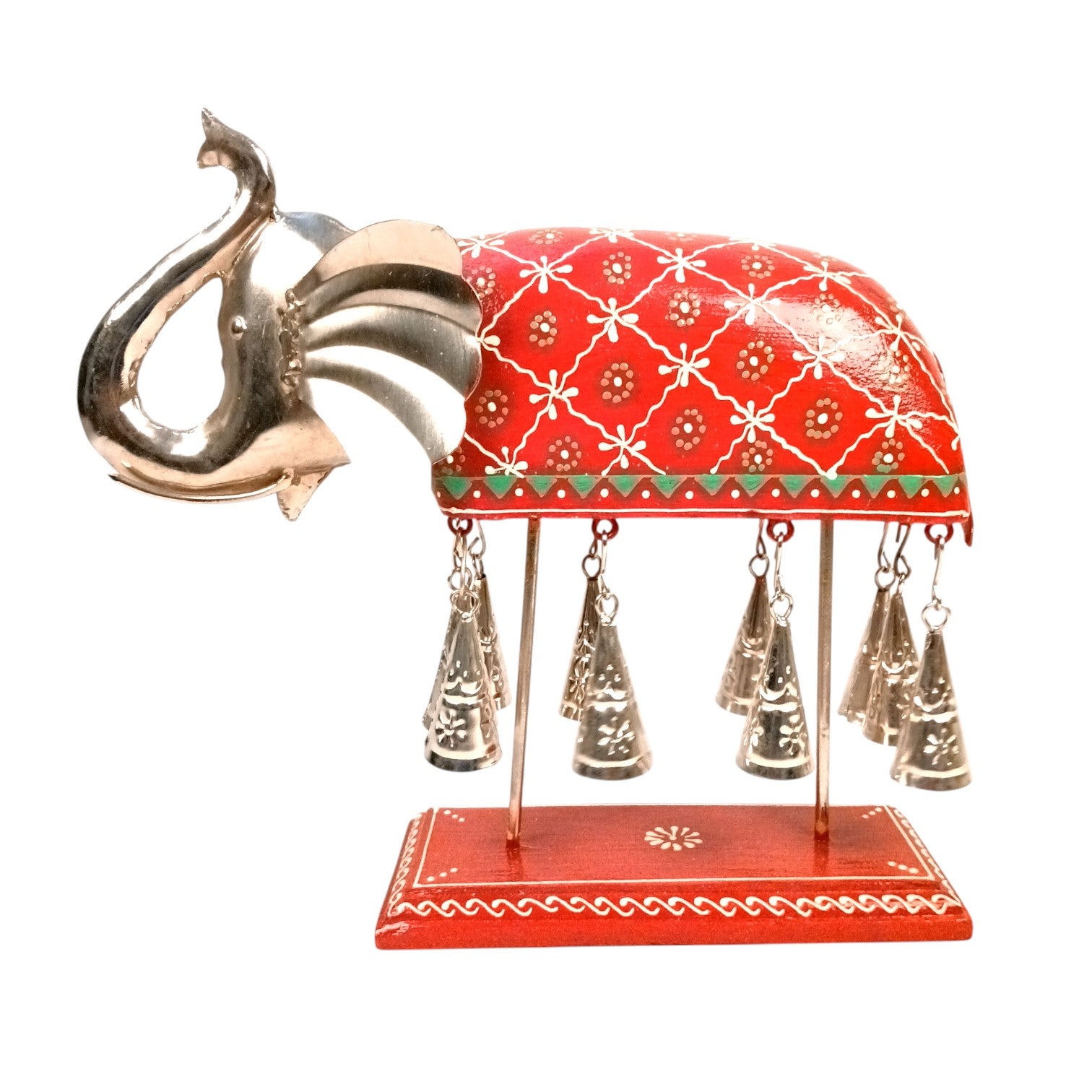 Elephant With Bells Showpiece for Home Decor | Stylish Table Decor & Gift Item | Elegant Figurine for Living Room, Bedroom & Office Decoration - 11 Inch - Apkamart #Style_Design 1