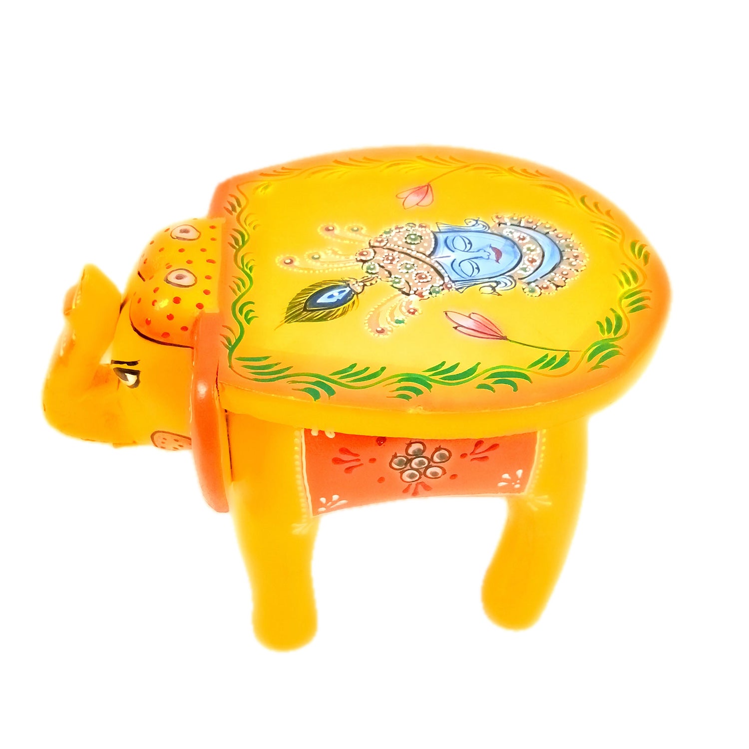 Elephant Showpiece - Stool Design | Elephant Table Showpiece - For Placing Small Pots & Tea Lights - For Home, Living Room Decor & Gifts - 8 Inch - Apkamart #Style_Design 2