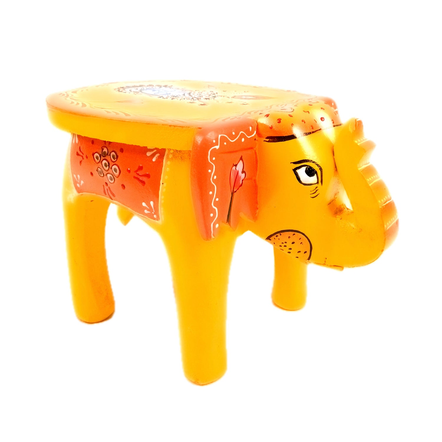 Elephant Showpiece - Stool Design | Elephant Table Showpiece - For Placing Small Pots & Tea Lights - For Home, Living Room Decor & Gifts - 8 Inch - Apkamart #Style_Design 2