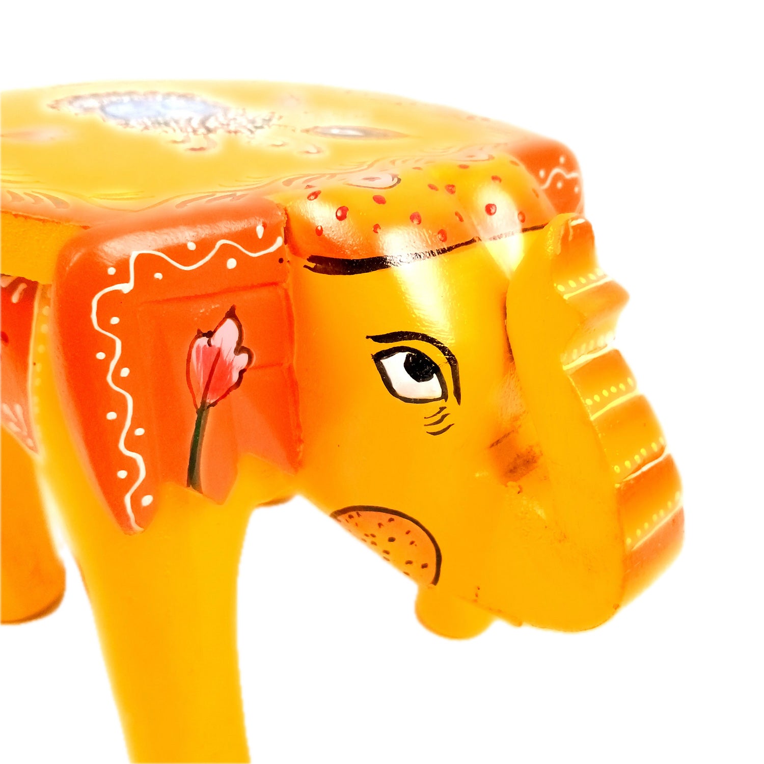 Elephant Showpiece - Stool Design | Elephant Table Showpiece - For Placing Small Pots & Tea Lights - For Home, Living Room Decor & Gifts - 8 Inch - Apkamart #Style_Design 2