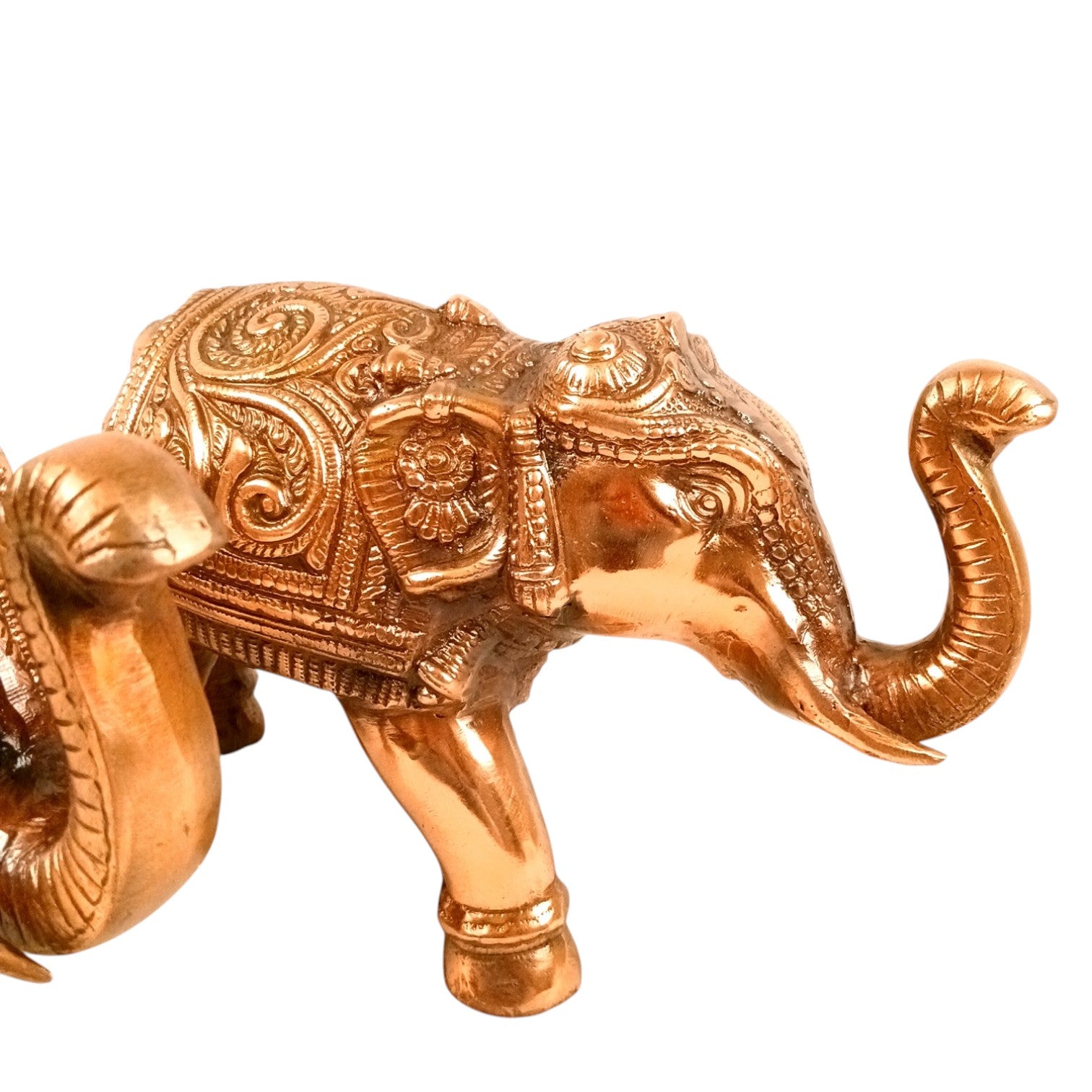 Elephant Statue Showpiece Set | Decorative Elephant Figurine for Home Decor | Lucky Elephant Idol for Living Room, Office, Mandir & Gift | Home Decor - 12 Inch (Pack Of 2) - Apkamart