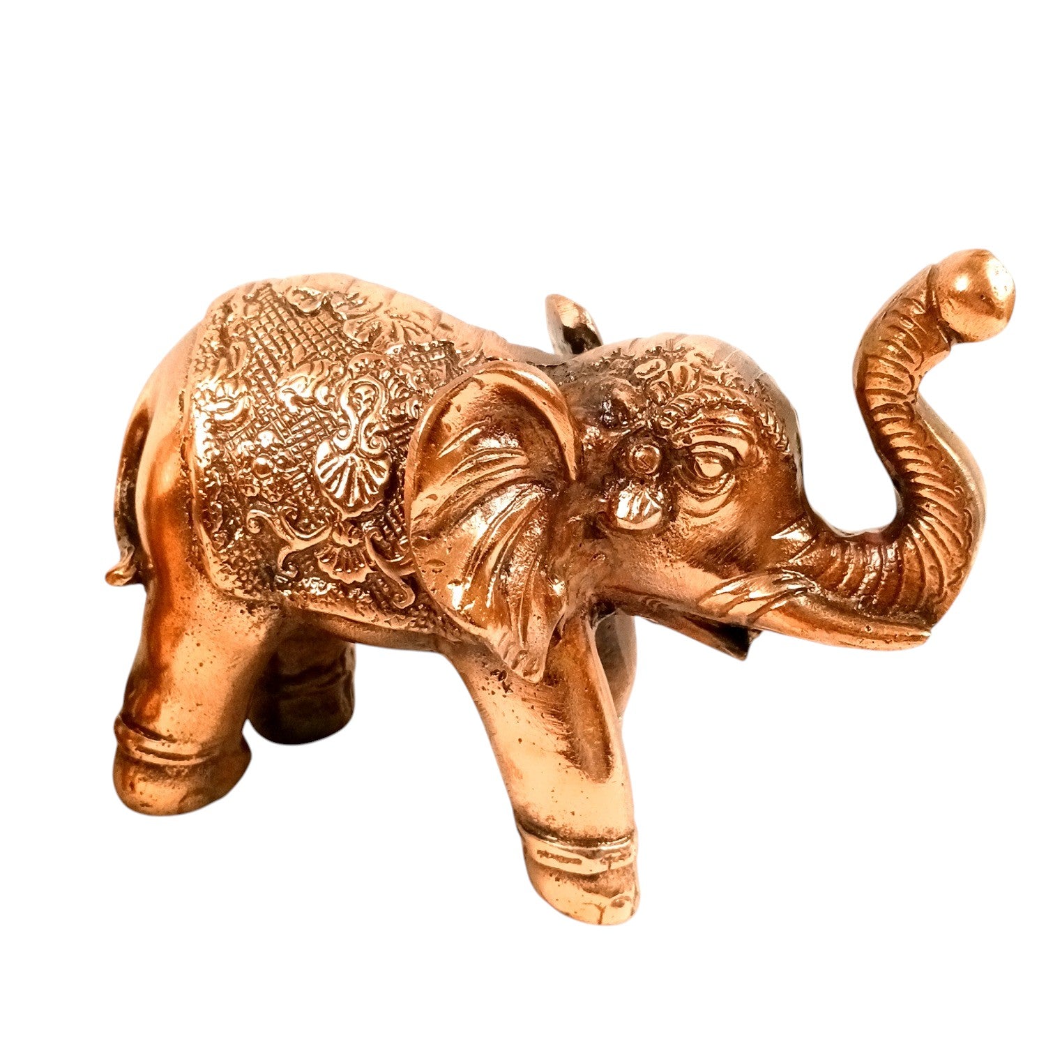 Elephant Statue Showpiece Set | Decorative Elephant Figurine for Home Decor | Lucky Elephant Idol for Living Room, Office, Mandir & Gift - 7 Inch (pack Of 2) - Apkamart