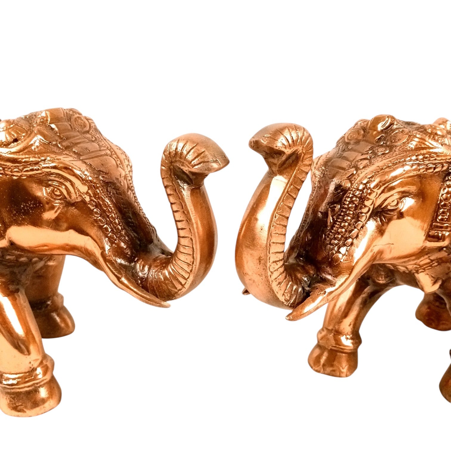 Elephant Statue Showpiece Set | Decorative Elephant Figurine for Home Decor | Lucky Elephant Idol for Living Room, Office, Mandir & Gift | Home Decor - 12 Inch (Pack Of 2) - Apkamart