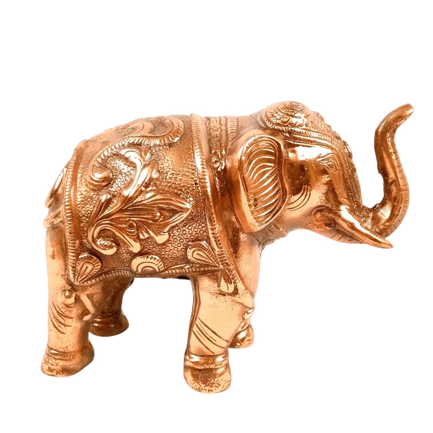 Elephant Statue Showpiece Set | Decorative Elephant Figurine for Home Decor | Lucky Elephant Idol for Living Room, Office, Mandir & Gift - 10 Inch (pack Of 2) - Apkamart