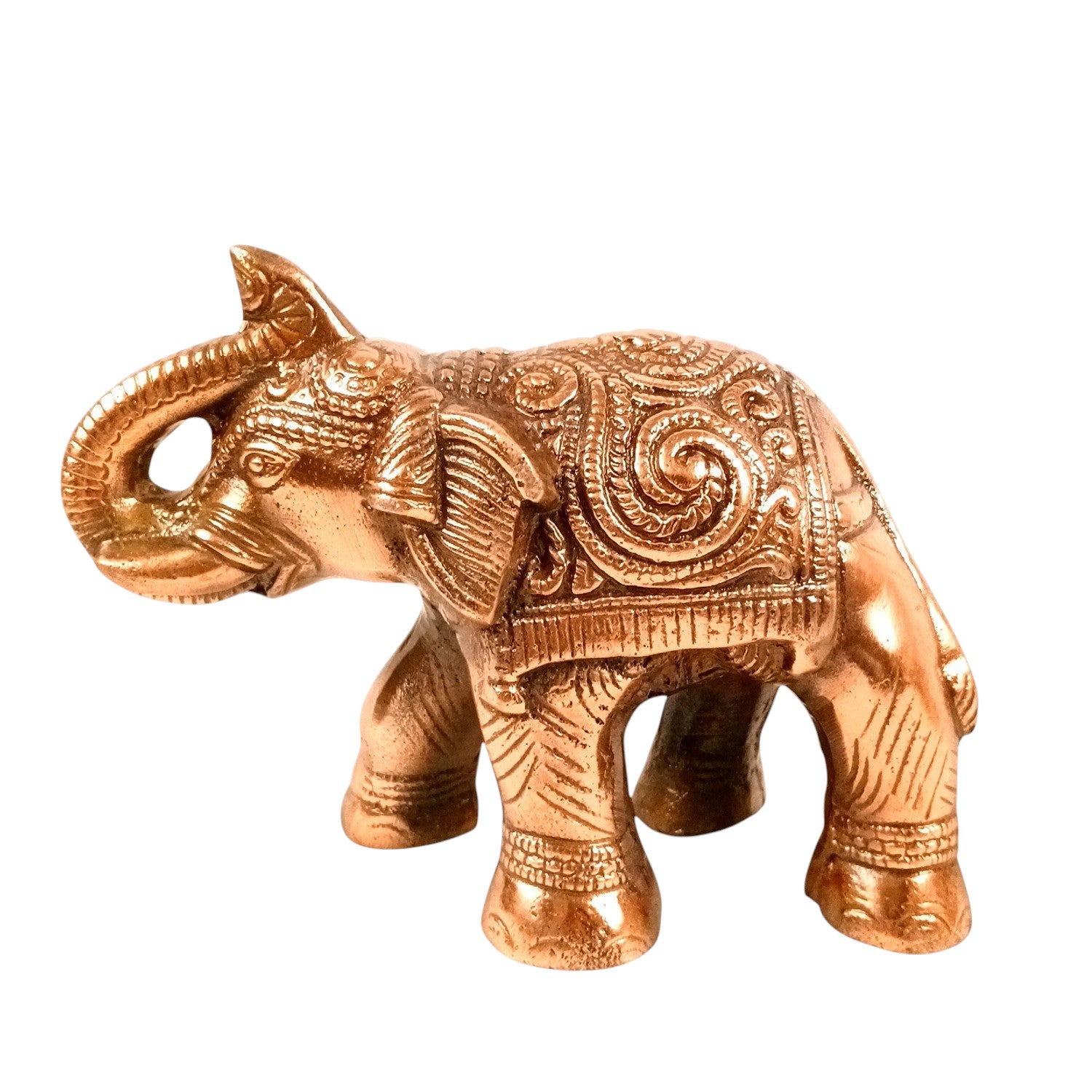 Elephant Statue Showpiece Set | Decorative Elephant Figurine for Home Decor | Lucky Elephant Idol for Living Room, Office, Mandir & Gift - 8 Inch (pack Of 2) - Apkamart