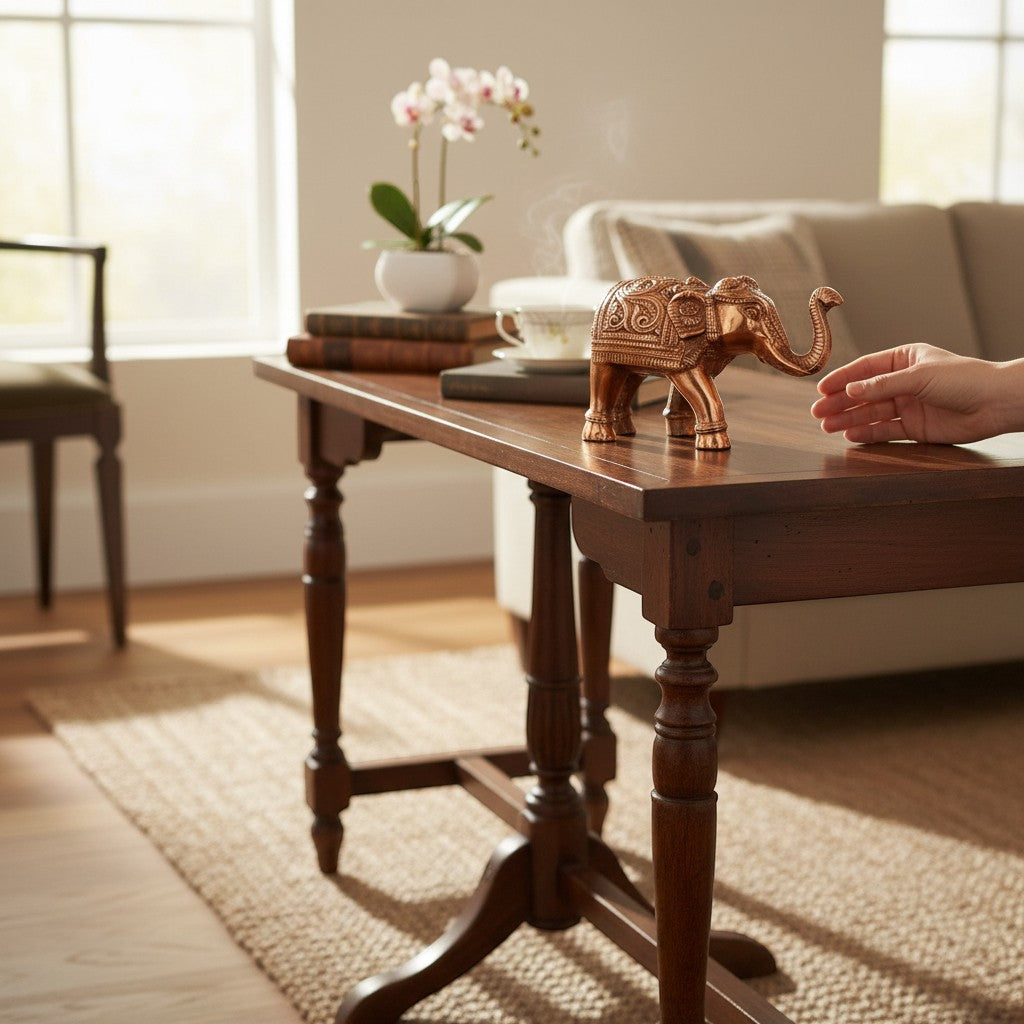 Elephant Statue Showpiece Set | Decorative Elephant Figurine for Home Decor | Lucky Elephant Idol for Living Room, Office, Mandir & Gift | Home Decor - 12 Inch (Pack Of 2) - Apkamart