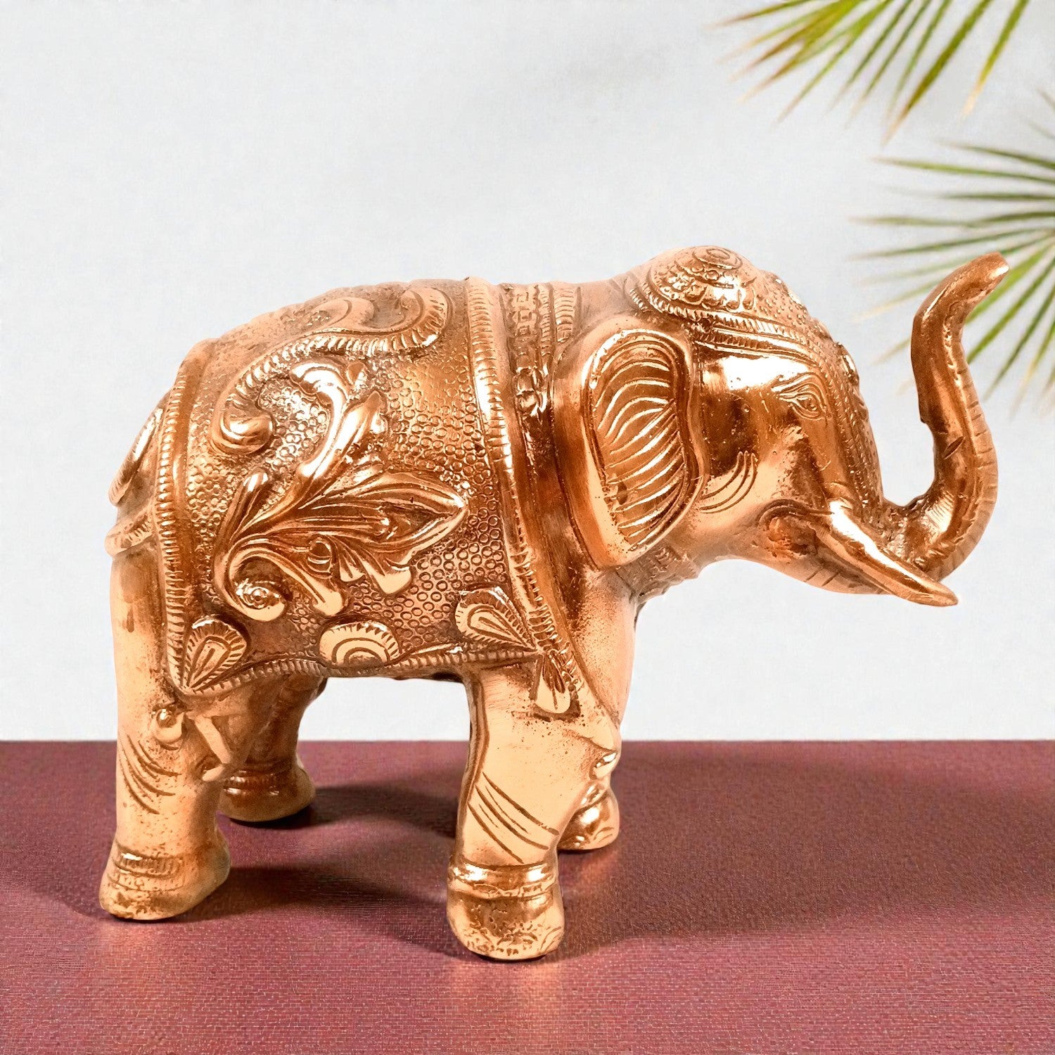 Elephant Statue Showpiece | Decorative Elephant Figurine for Home Decor | Lucky Elephant Idol for Living Room, Office, Mandir & Gift - 10 Inch - Apkamart