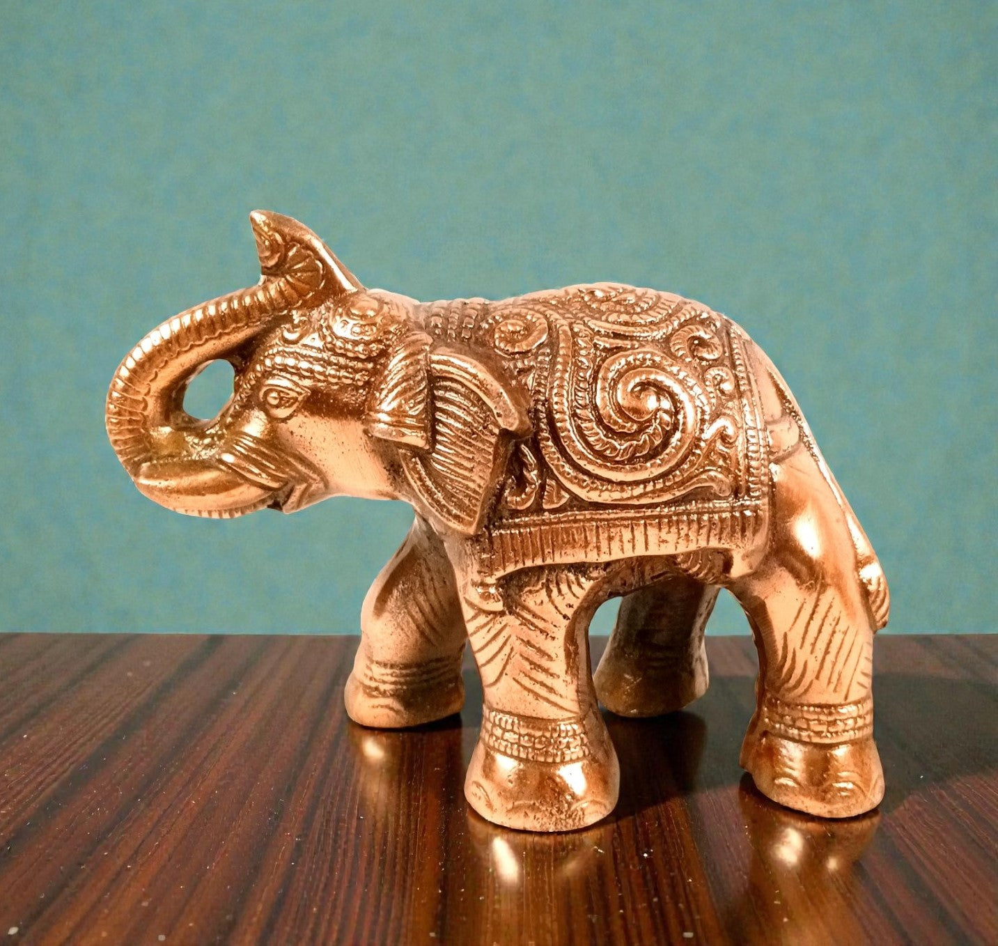 Elephant Statue Showpiece | Decorative Elephant Figurine for Home Decor | Lucky Elephant Idol for Living Room, Office, Mandir & Gift - 8 Inch - Apkamart