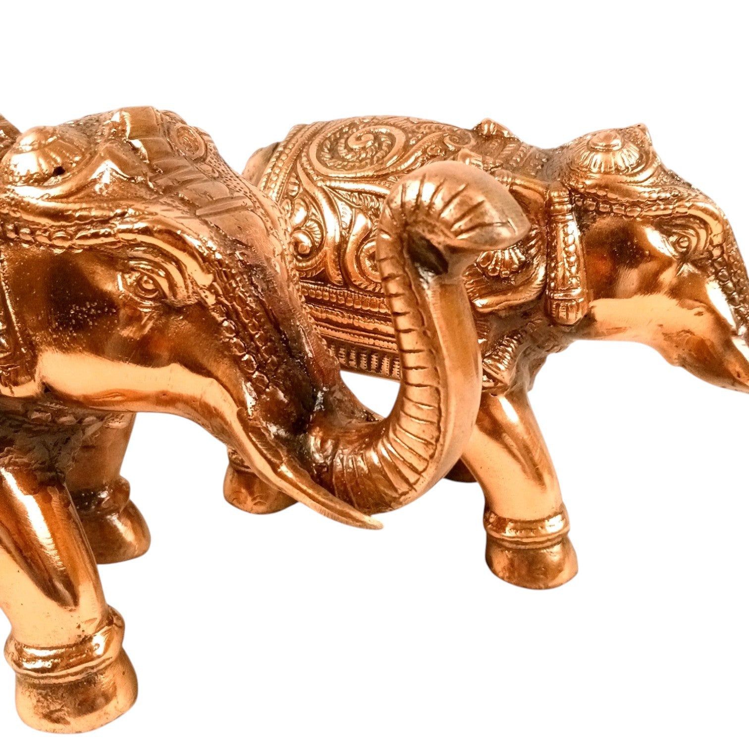 Elephant Statue Showpiece Set | Decorative Elephant Figurine for Home Decor | Lucky Elephant Idol for Living Room, Office, Mandir & Gift | Home Decor - 12 Inch (Pack Of 2) - Apkamart