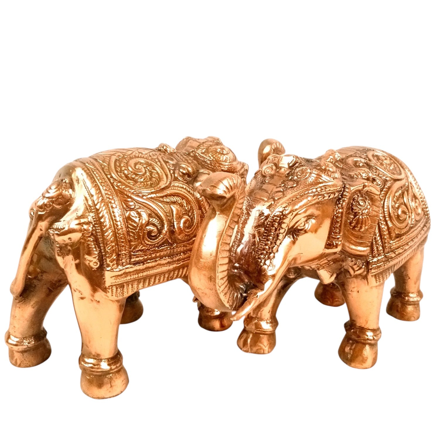 Elephant Statue Showpiece Set | Decorative Elephant Figurine for Home Decor | Lucky Elephant Idol for Living Room, Office, Mandir & Gift | Home Decor - 12 Inch (Pack Of 2) - Apkamart
