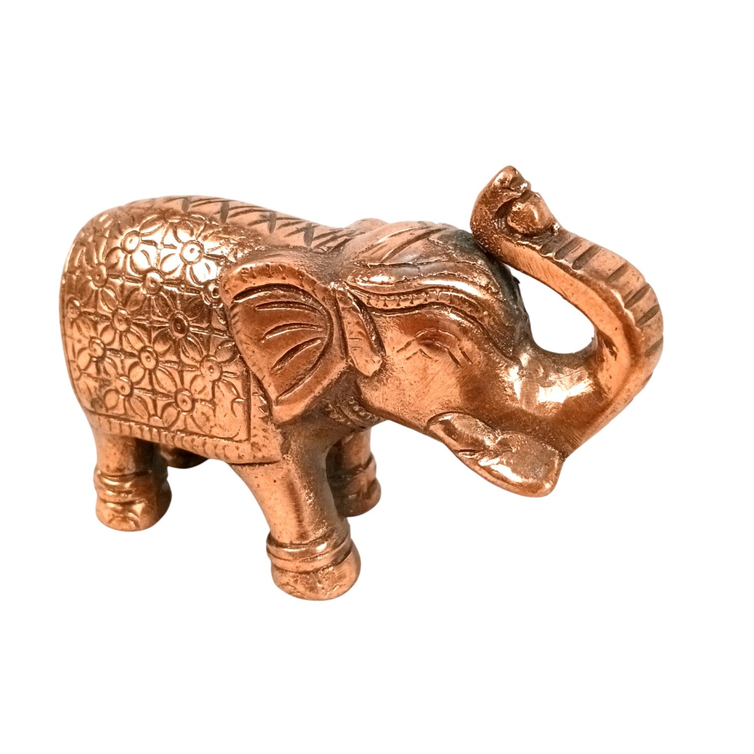 Elephant Statue Showpiece | Handcrafted Elephant Figurine for Home, Office & Temple Decor | Symbol of Luck, Strength & Prosperity - 5 Inch (Set Of 2) - Apkamart