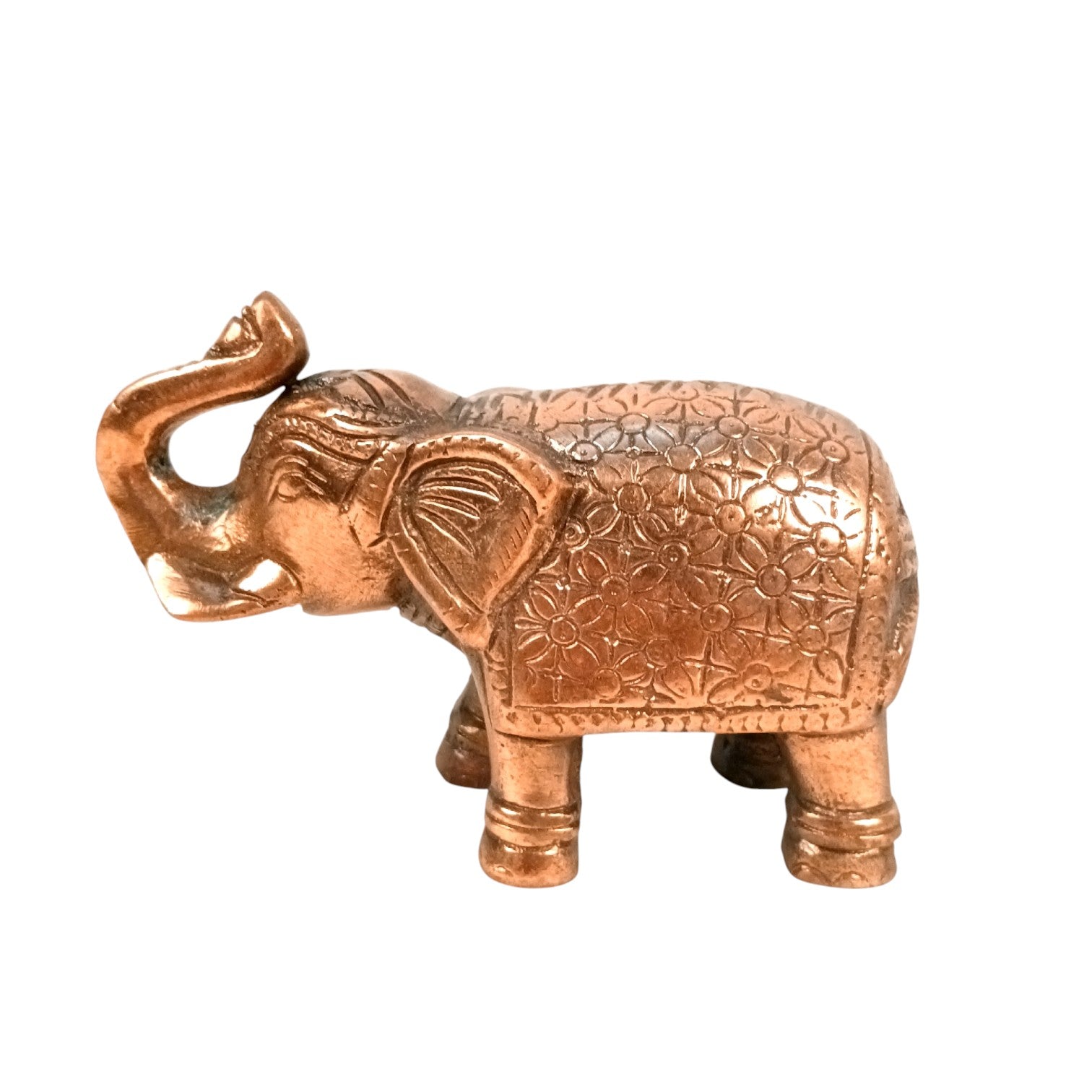 Elephant Statue Showpiece | Handcrafted Elephant Figurine for Home, Office & Temple Decor | Symbol of Luck, Strength & Prosperity - 5 Inch (Set Of 2) - Apkamart