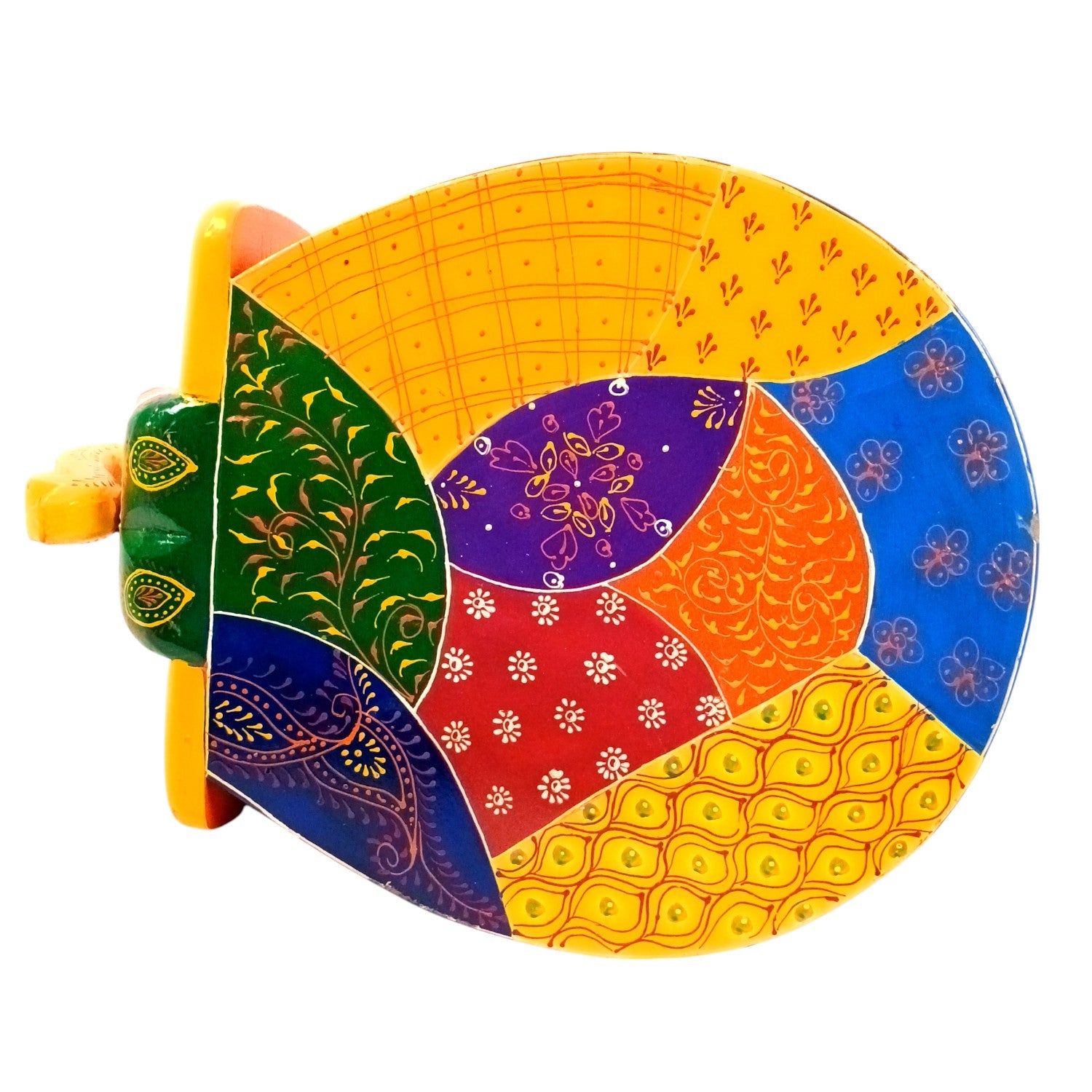 Handcrafted Wooden Elephant Mouth Stool | Decorative Stool for Home, Living Room, Bedroom | Best in Gifting | Ethnic Stool for Home Decor |Multipurpose Furniture - 15 Inch - Apkamart