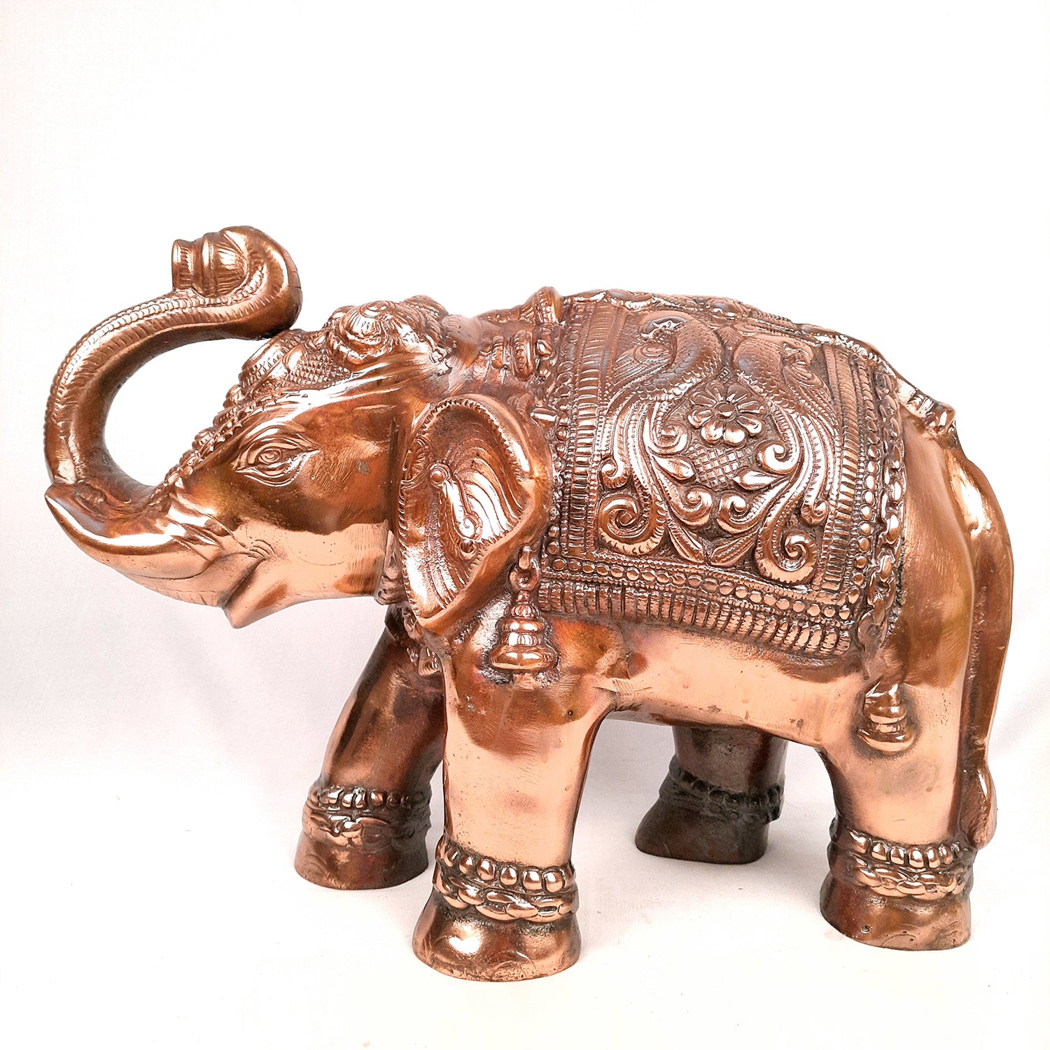 Elephant Statue Showpiece | Elephant Sculpture - for Vastu, Good Luck, Prosperity, Home & Table Decor & Gifts - 12 Inch - Apkamart #Style_Pack of 1