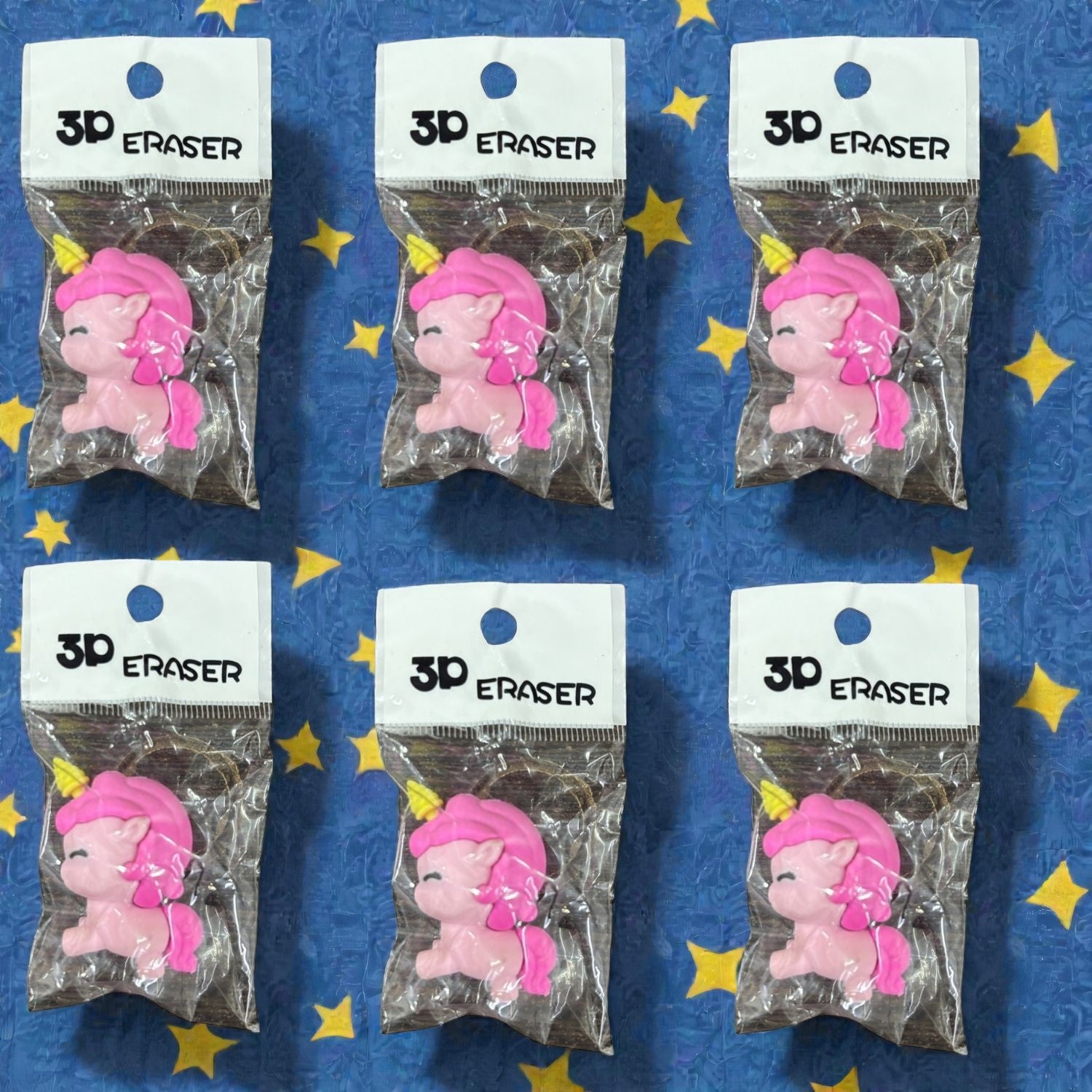 Horse Design Eraser Set for Kids | Soft Earser for School Use | Non-Dust Earser for Pencil Writing & Drawing | Smooth Clean Earser Set for Students - Apkamart #Style_Pack Of 6