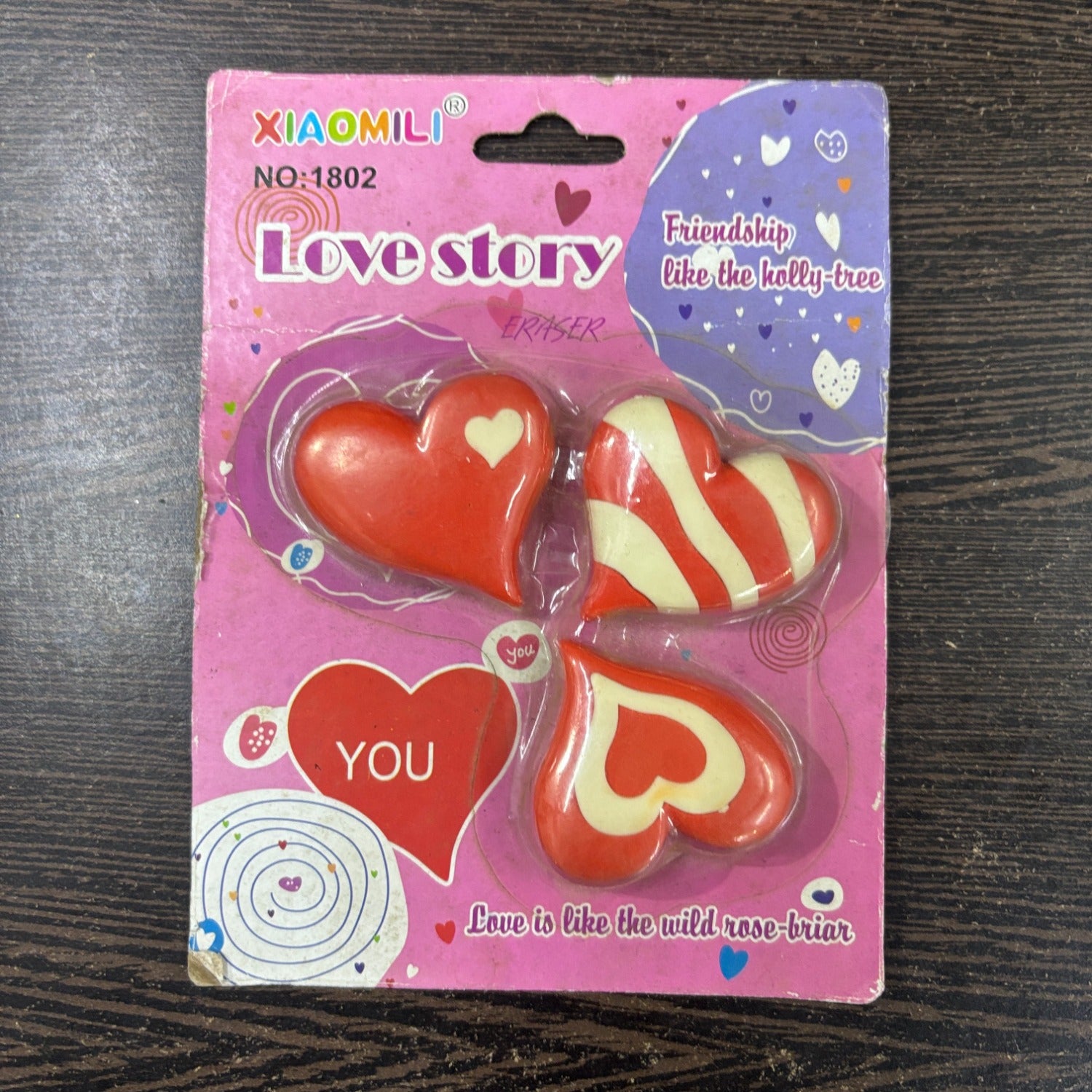 Heart Design Eraser Set for Kids | Soft Earser for School Use | Non-Dust Earser for Pencil Writing & Drawing | Smooth Clean Earser Set for Students & Art Work - Apkamart