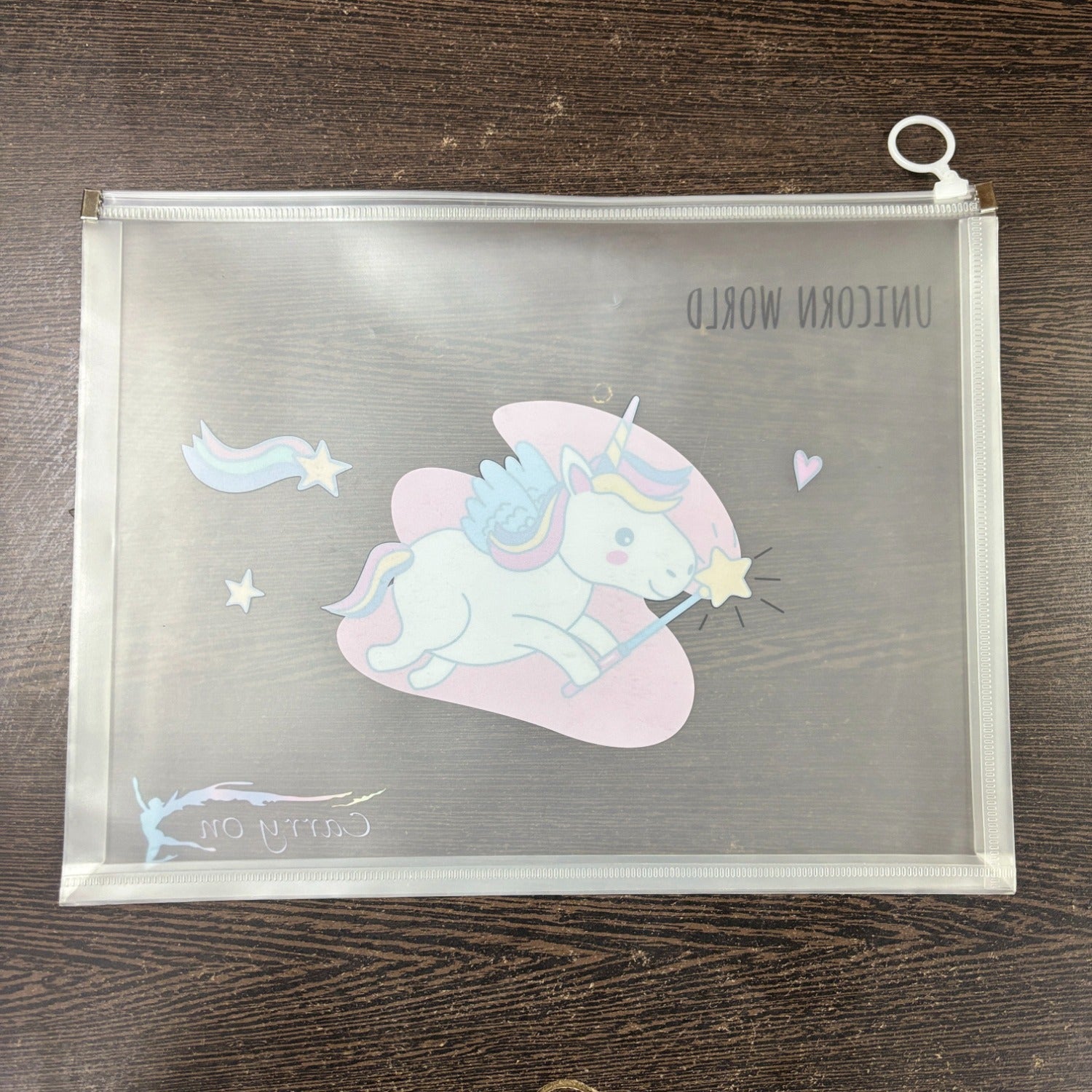 Unicorn Design File Storage Folder | Durable File Folder Organizer for Documents | Files for Students & Office Use | Folder with Zip Closure