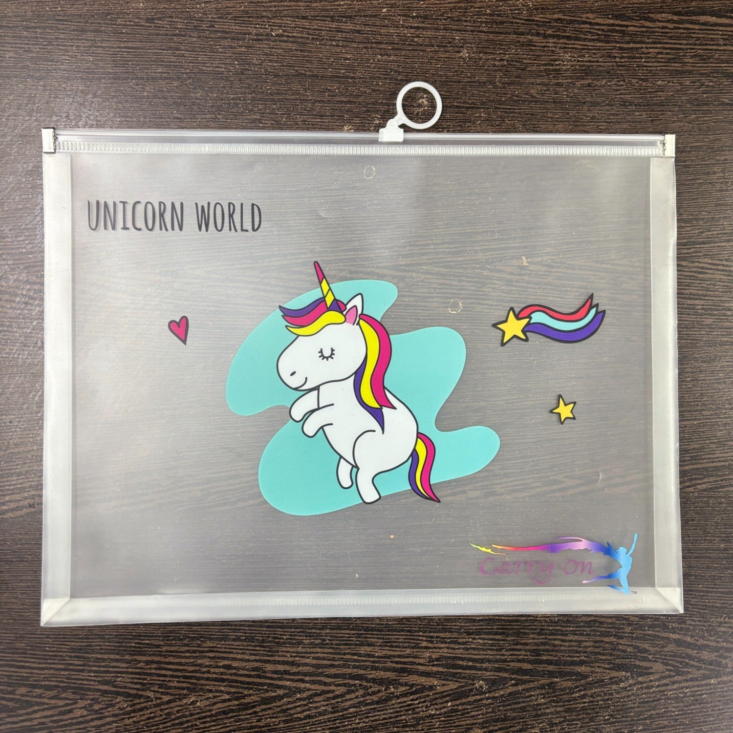 Unicorn Design File Storage Folder | Durable File Folder Organizer for Documents | Files for Students & Office Use | Folder with Zip Closure