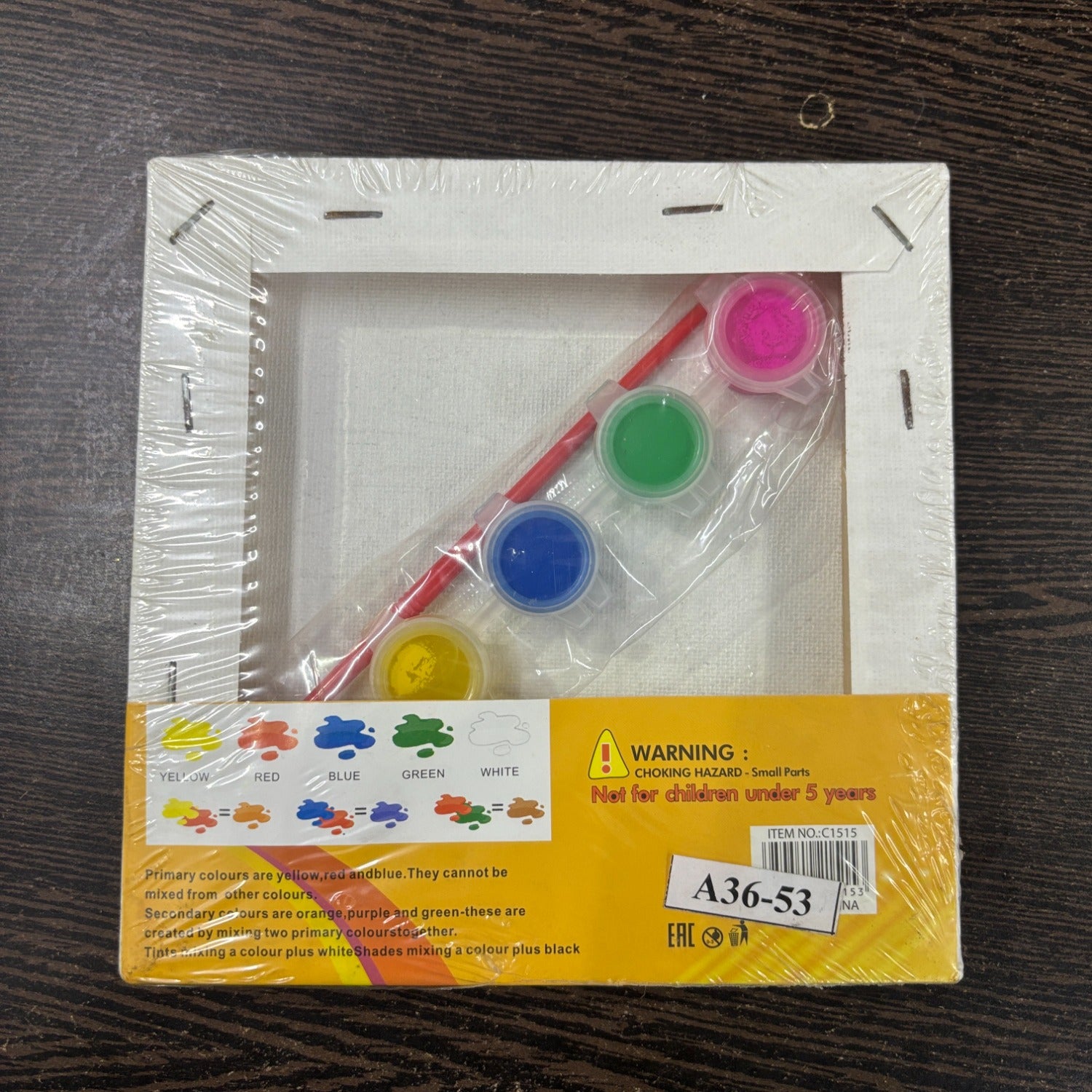 Canvas Colors Set with Brush for Students and Adults – Non-Toxic Canvas Paint Coloring Board Set for Art Projects, Painting Practice