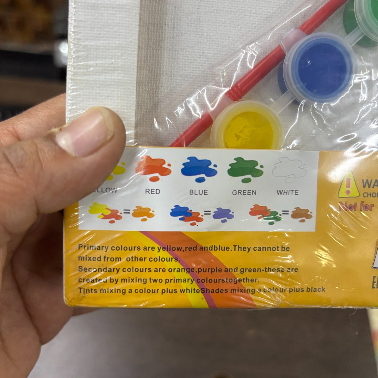 Canvas Colors Set with Brush for Students and Adults – Non-Toxic Canvas Paint Coloring Board Set for Art Projects, Painting Practice