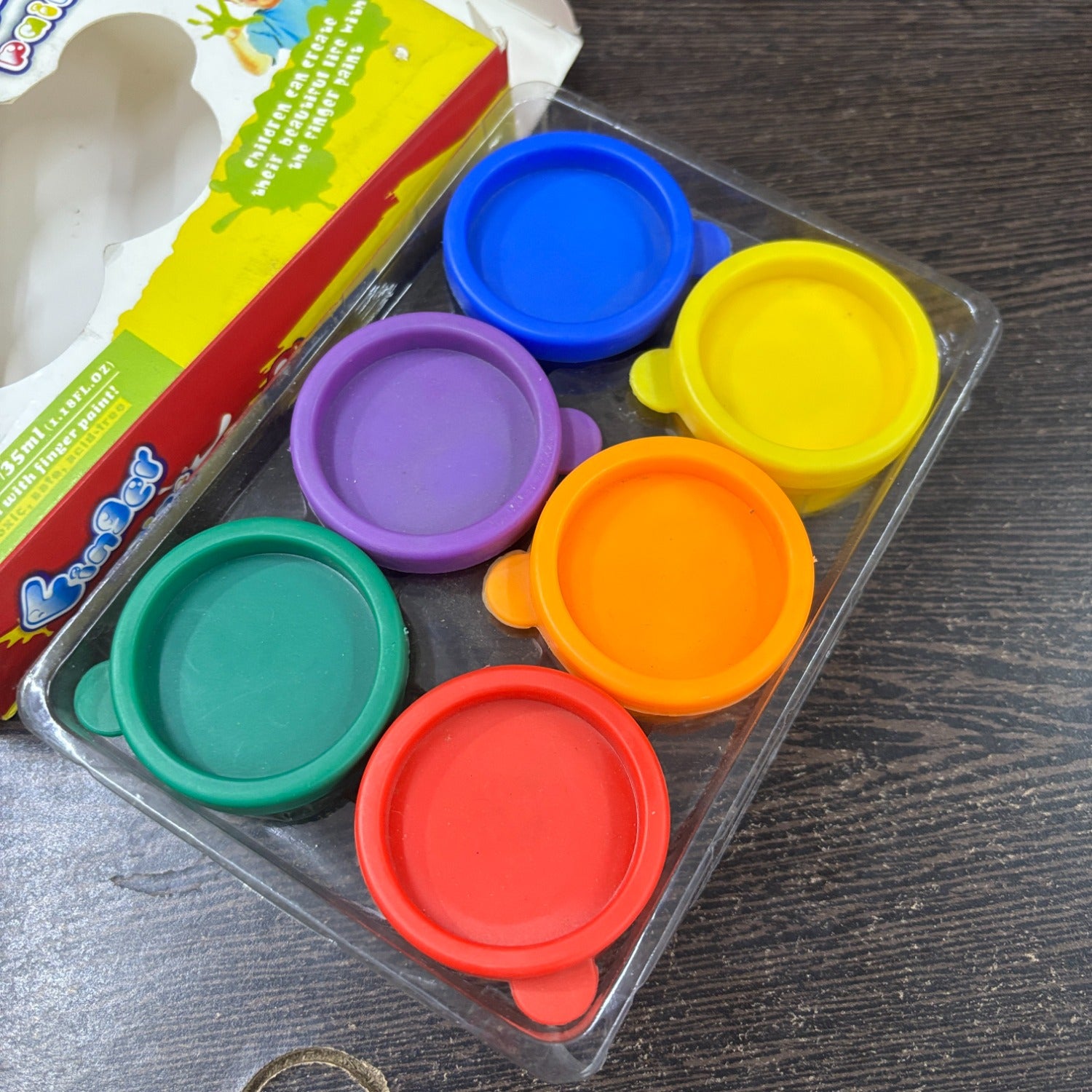 Finger Paints for Kids | Washable Non Toxic Finger Paint Set for Toddlers Children Art & Craft | Easy-Clean Finger Paints for Washable Fun - (6 Colors) (pack Of 1) - Apkamart