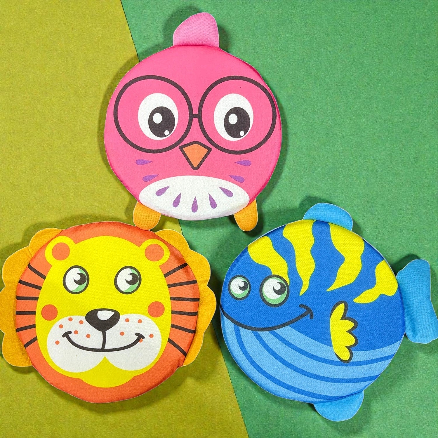 Frisbee for Kids Flying Disc Toy Outdoor Game Fun | Lightweight & Durable Frisbee Disc for Beaches Birthday Party School Event Play and Perfect Return Gift - Apkamart #Style_Pack Of 3