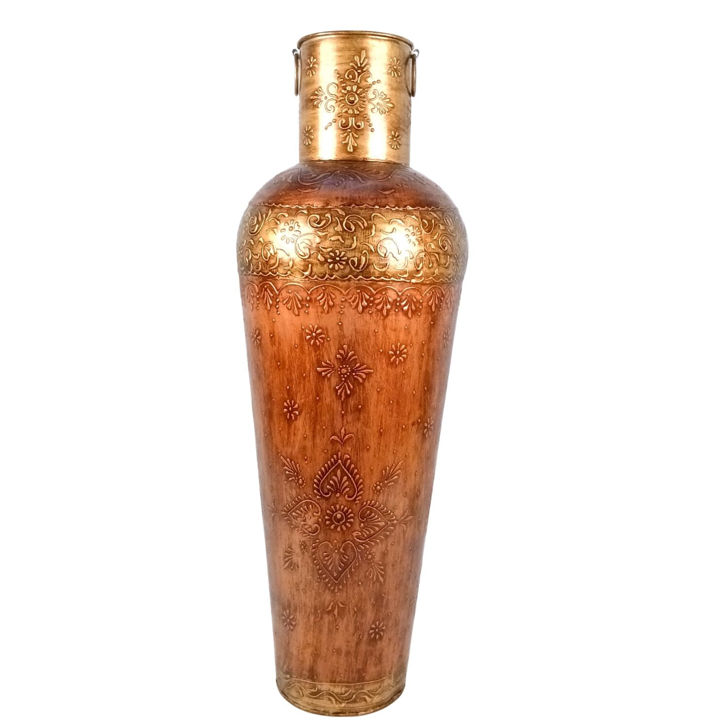 Handcrafted Metal Vase For Living Room Dining Table - 30 Inch - Apkamart