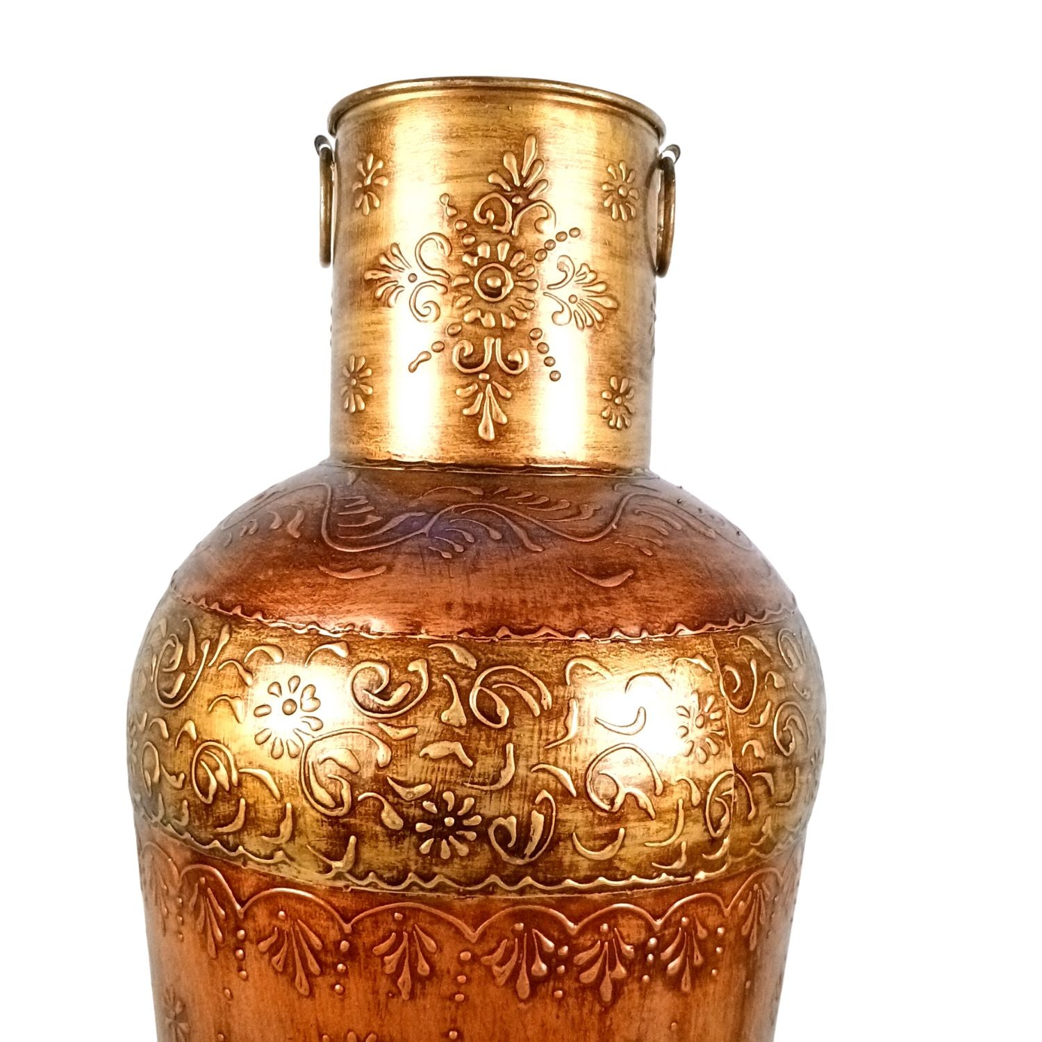 Handcrafted Metal Vase For Living Room Dining Table - 30 Inch - Apkamart