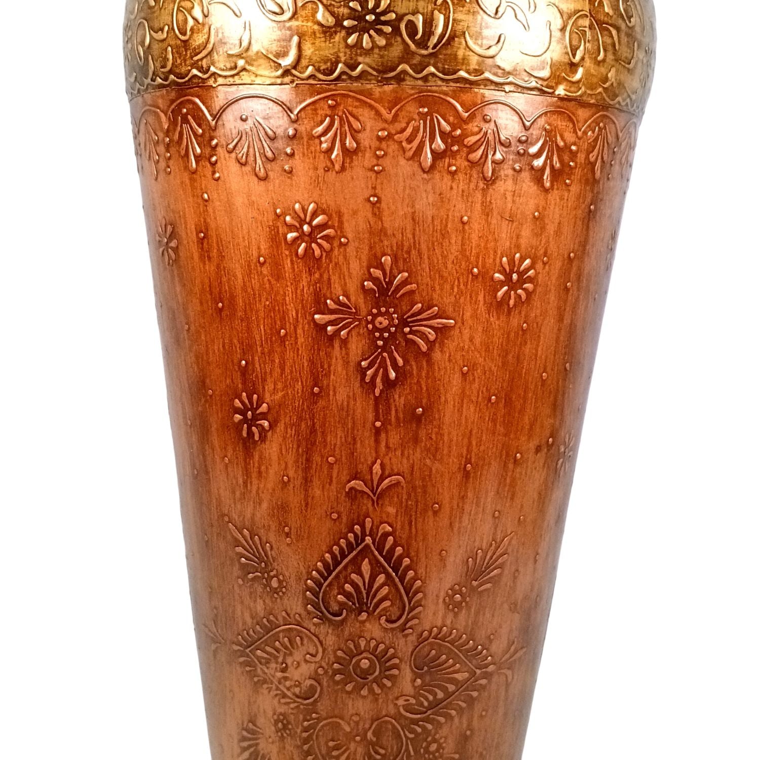 Handcrafted Metal Vase For Living Room Dining Table - 30 Inch - Apkamart