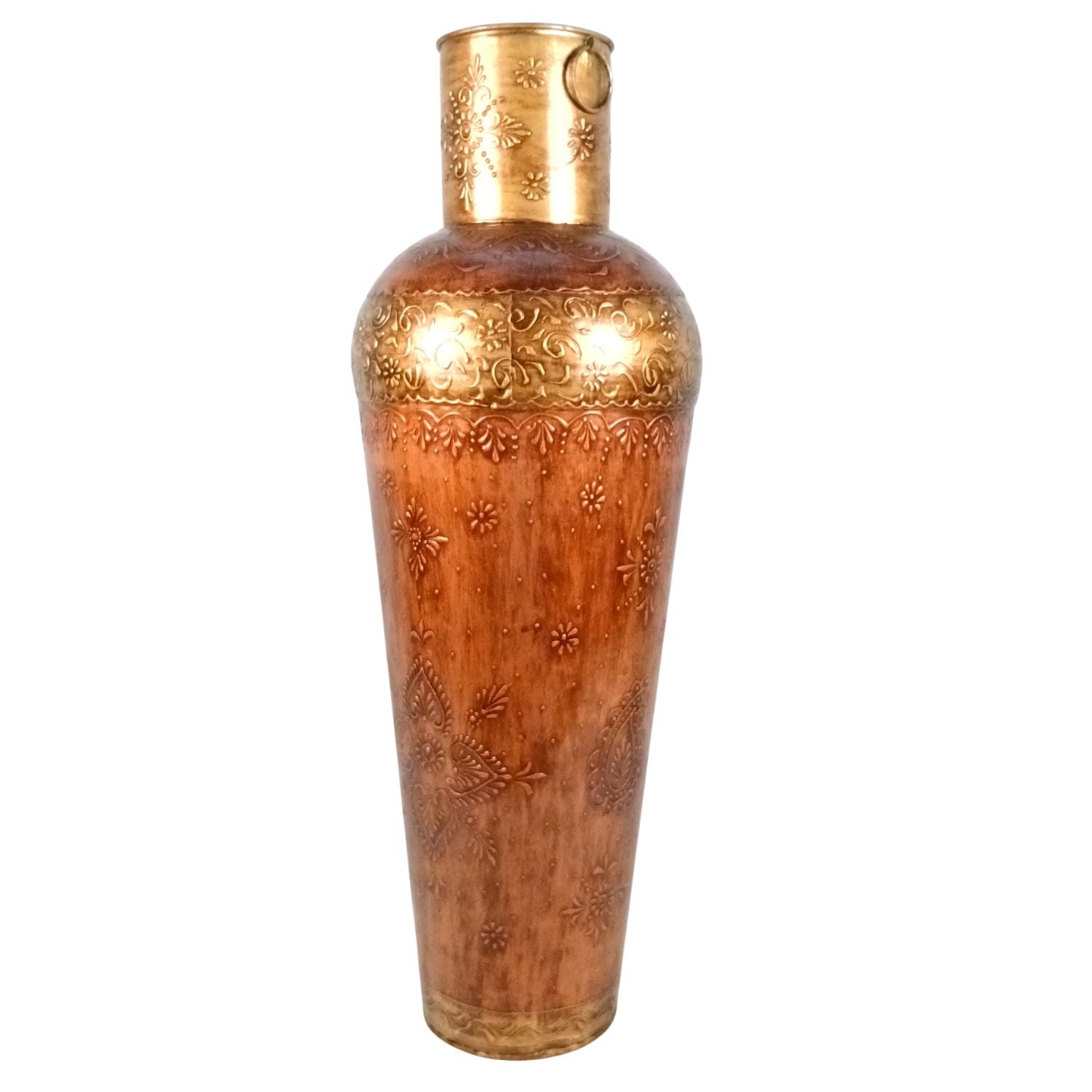 Handcrafted Metal Vase For Living Room Dining Table - 30 Inch - Apkamart