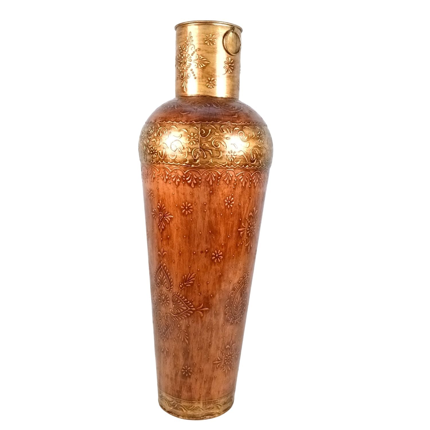 Handcrafted Metal Vase For Living Room Dining Table - 30 Inch - Apkamart