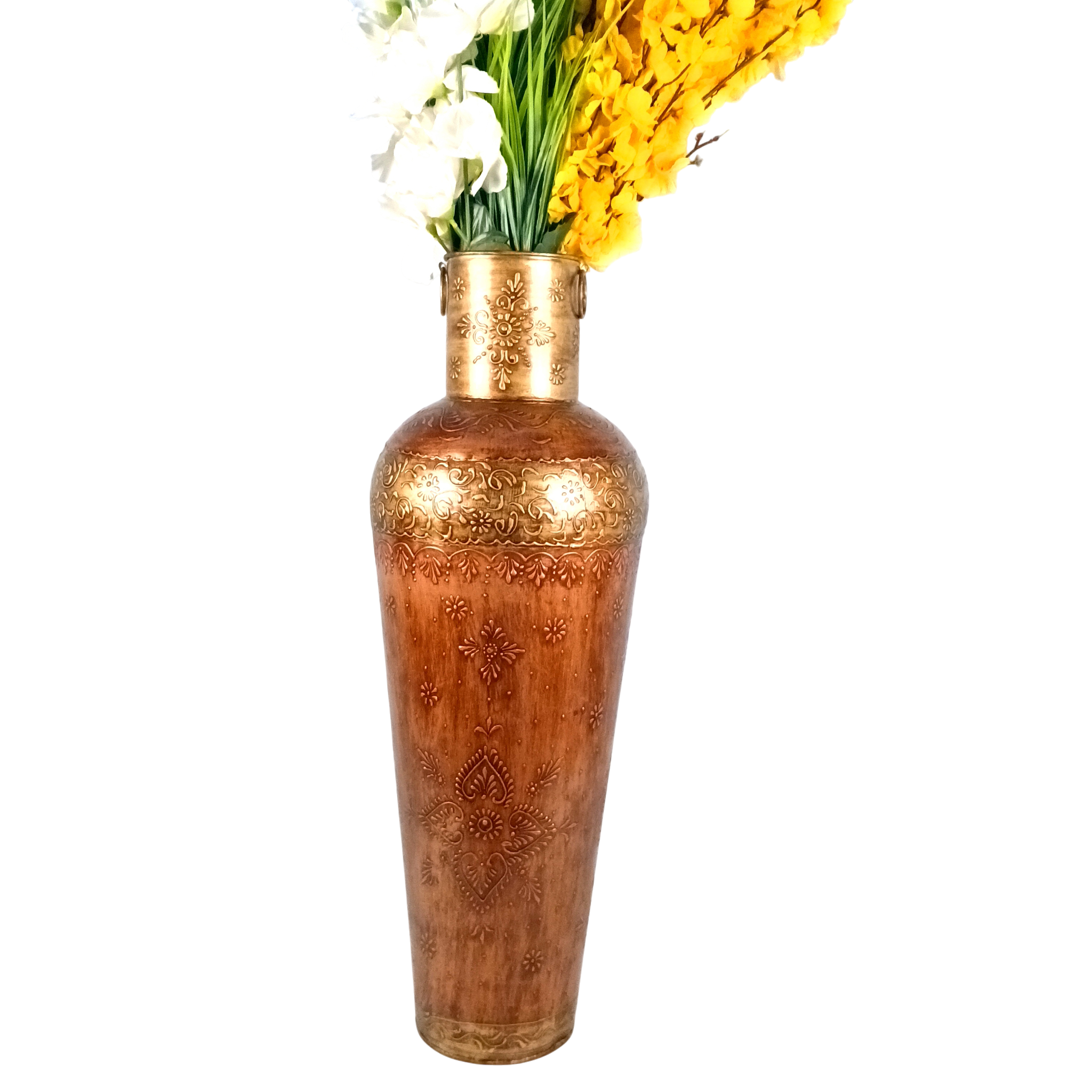 Handcrafted Flower Vase | Decorative Metal Vase for Living Room, Dining Table, Office & Home Décor | Elegant Modern Flower Pot | Elegant Gift - 30 Inch - Apkamart