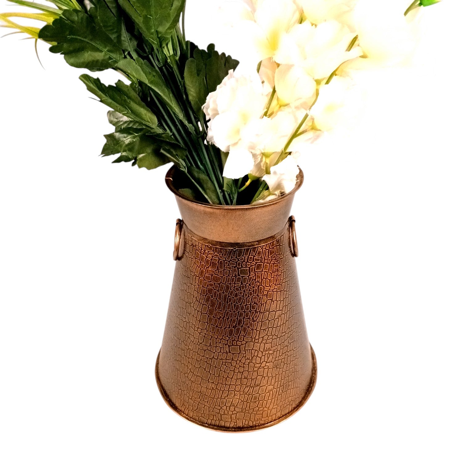 Handcrafted Decorative Pots for Living Room, Table, Office & Home Decor | Stylish Metal Flower Vases for Gifting - 14 Inch (Set Of 2) - Apkamart