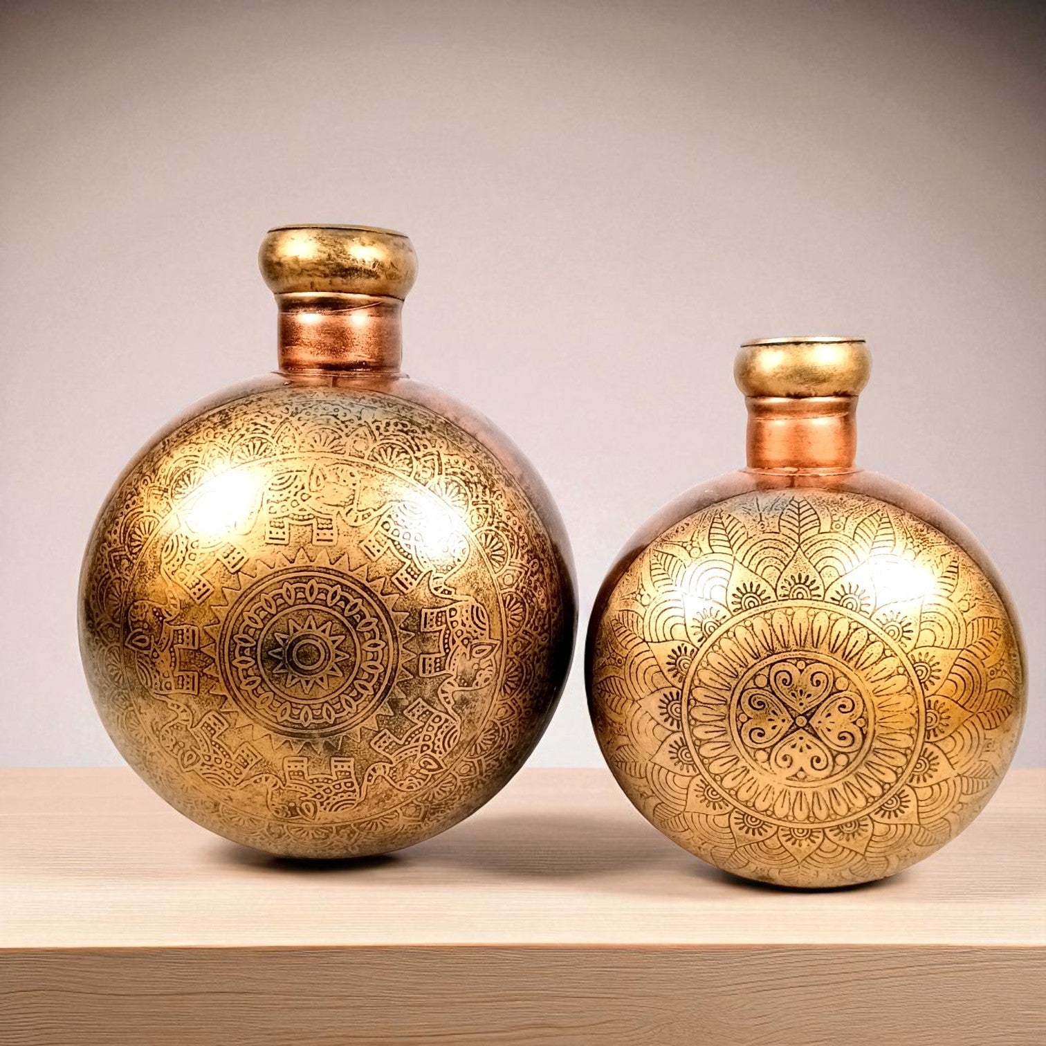 Handcrafted Decorative Pots & Designer Vases for Living Room, Table, Bedroom, Office & Home Décor | Stylish Modern Vase - 15 Inch (Set Of 2) - Apkamart #Style_Design 1