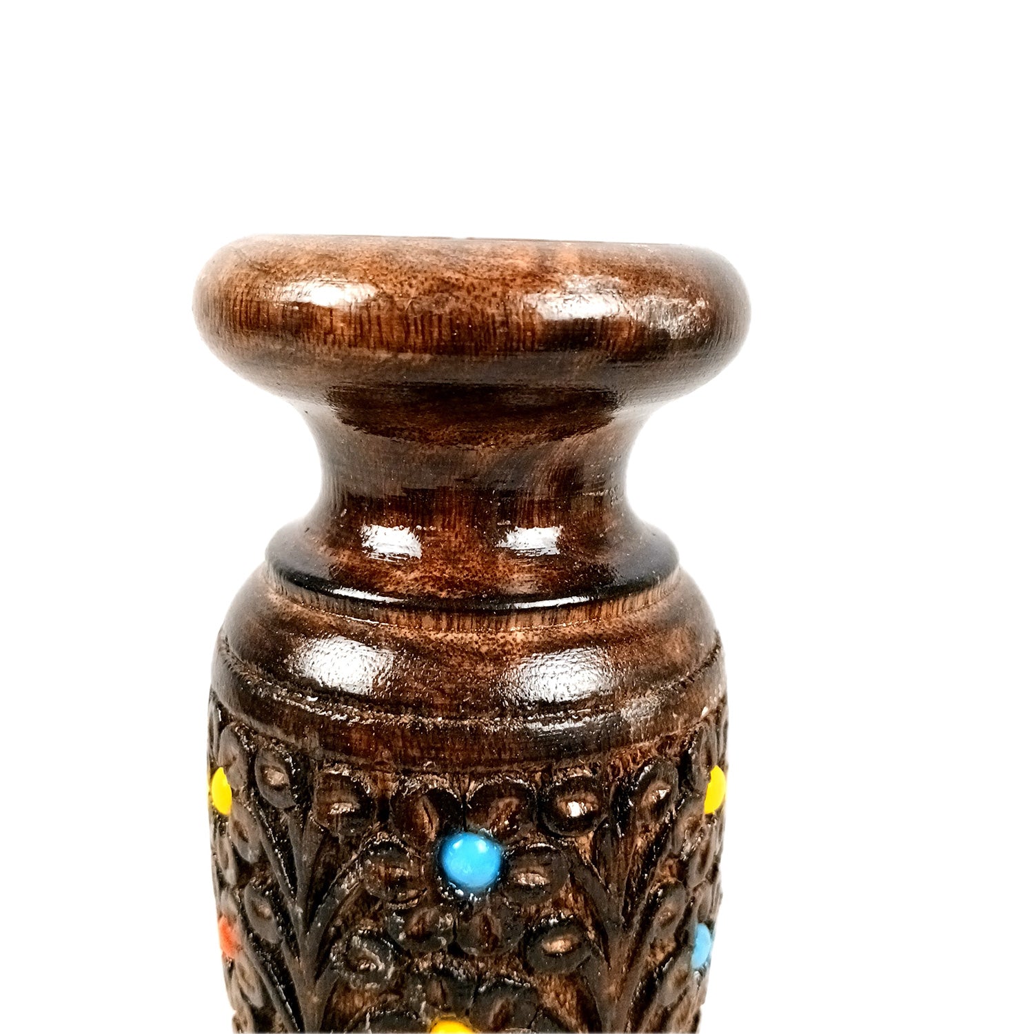 Flower Vase Wooden | Pots for Flowers - For Tabletop, Living Room, Home & Office Decoration | Centerpiece for Table Decoration |Vases for Gifts - 10 Inch - Apkamart