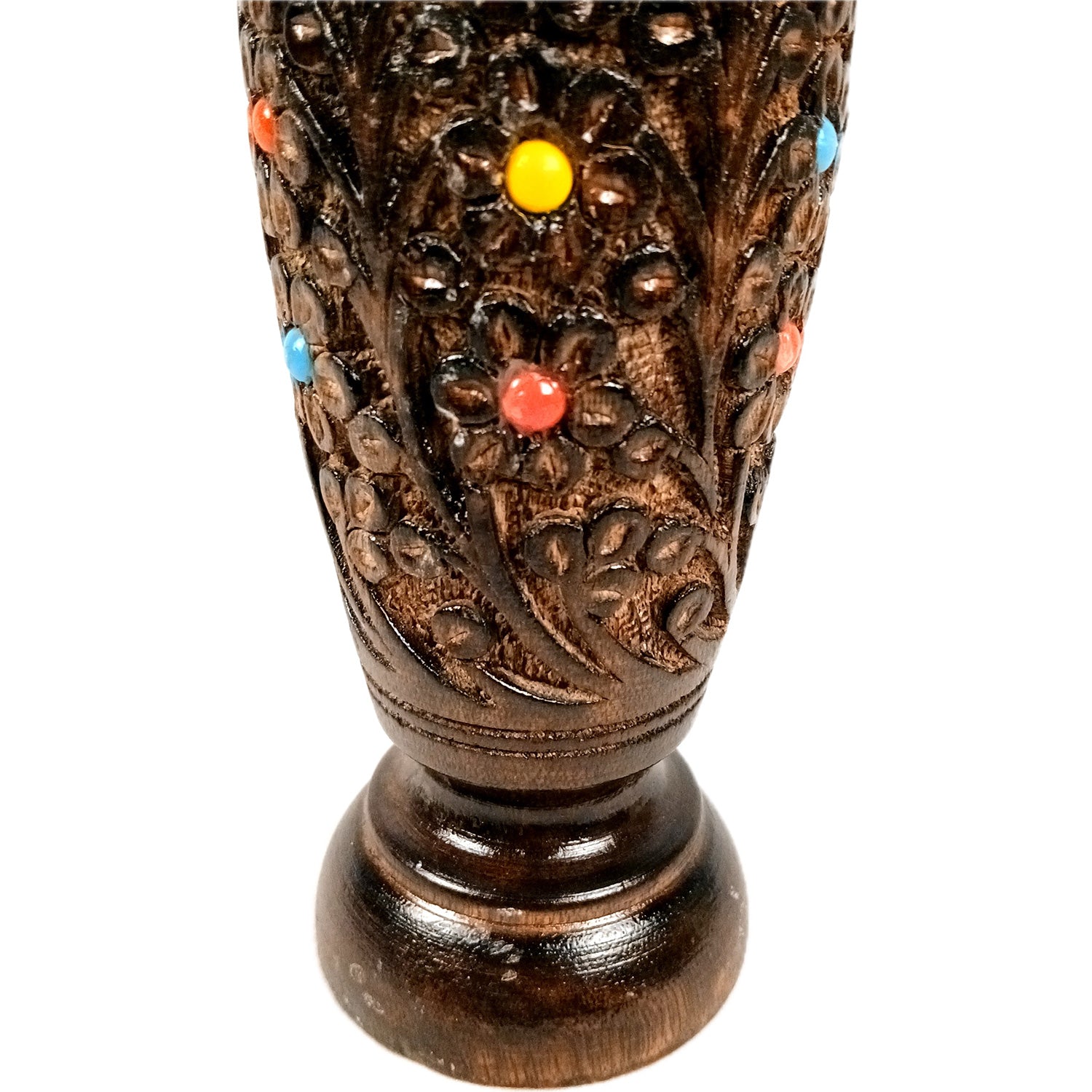 Flower Vase Wooden | Pots for Flowers - For Tabletop, Living Room, Home & Office Decoration | Centerpiece for Table Decoration |Vases for Gifts - 10 Inch - Apkamart
