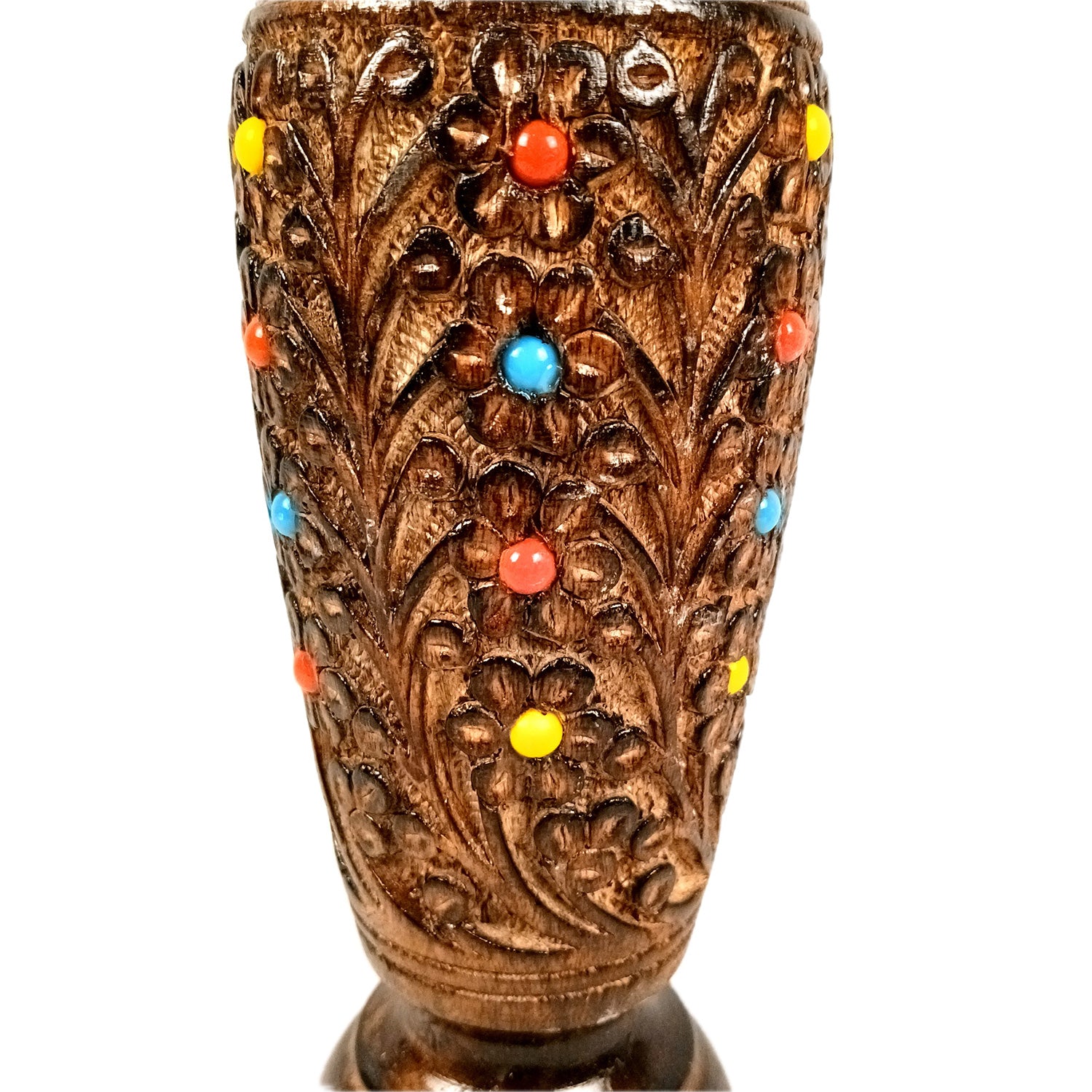 Flower Vase Wooden | Pots for Flowers - For Tabletop, Living Room, Home & Office Decoration | Centerpiece for Table Decoration |Vases for Gifts - 12 Inch - Apkamart
