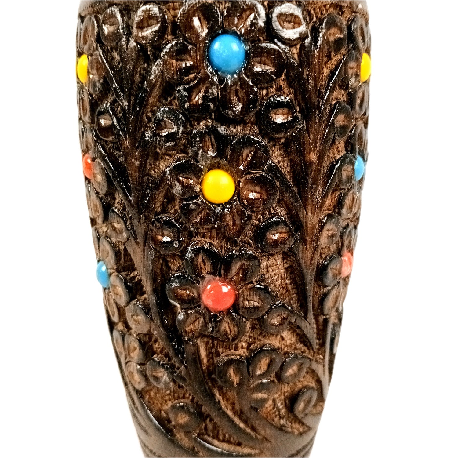 Flower Vase Wooden | Pots for Flowers - For Tabletop, Living Room, Home & Office Decoration | Centerpiece for Table Decoration |Vases for Gifts - 10 Inch - Apkamart