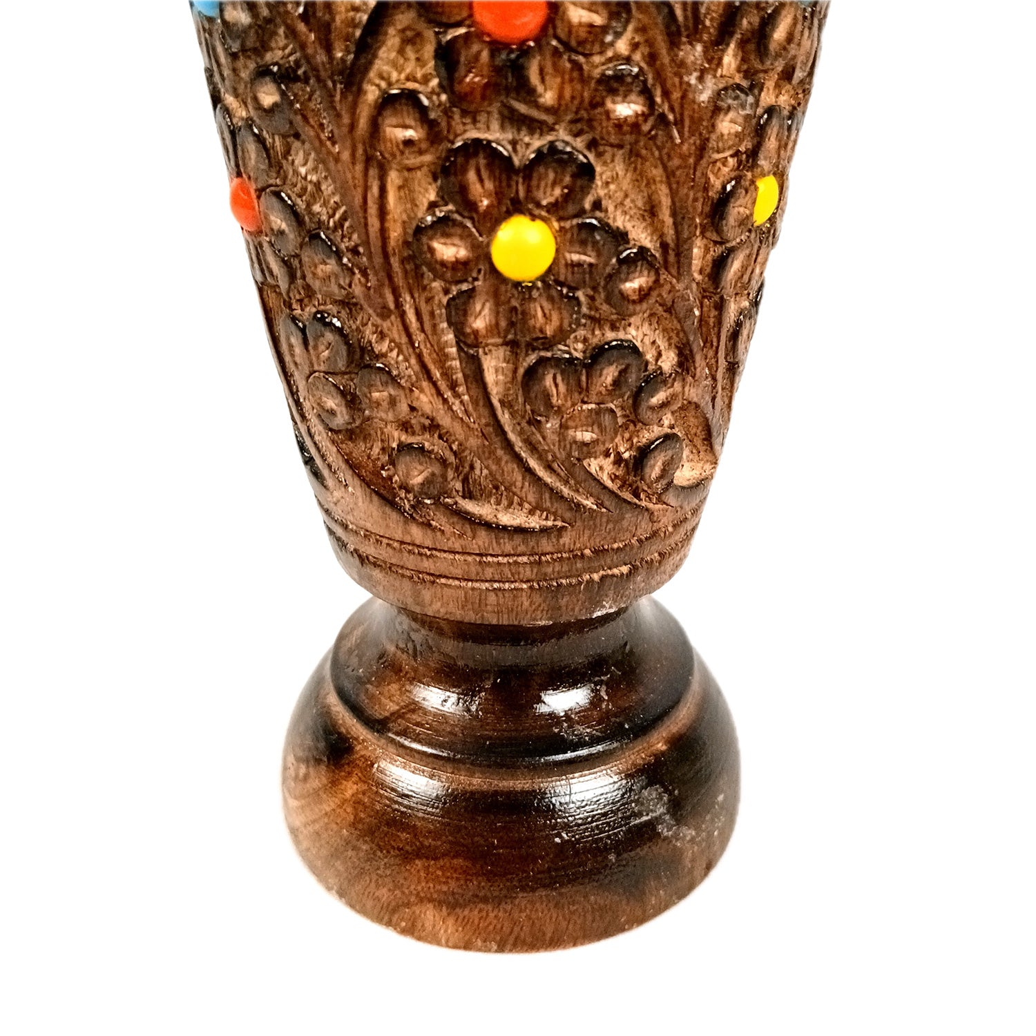 Flower Vase Wooden | Pots for Flowers - For Tabletop, Living Room, Home & Office Decoration | Centerpiece for Table Decoration |Vases for Gifts - 12 Inch - Apkamart