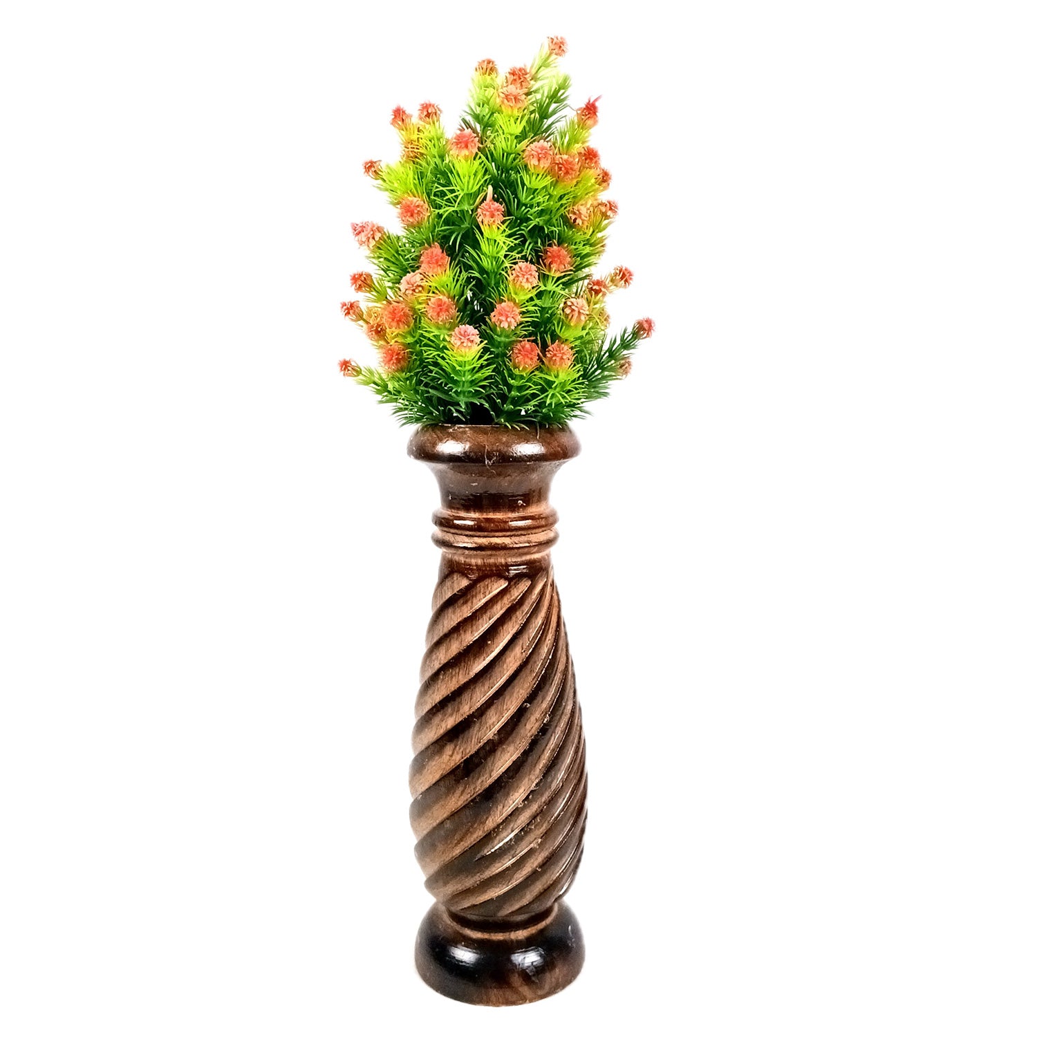 Flower Pot | Wooden Vase - for Home Decoration, Living Room, Table, Shelf, Office & Interior Decor | House Warming & Festival Gift - 12 Inch - Apkamart