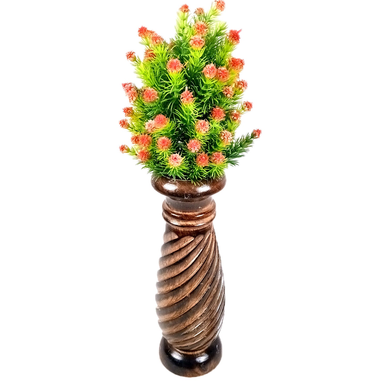 Flower Pot | Wooden Vase - for Home Decoration, Living Room, Table, Shelf, Office & Interior Decor | House Warming & Festival Gift - 12 Inch - Apkamart