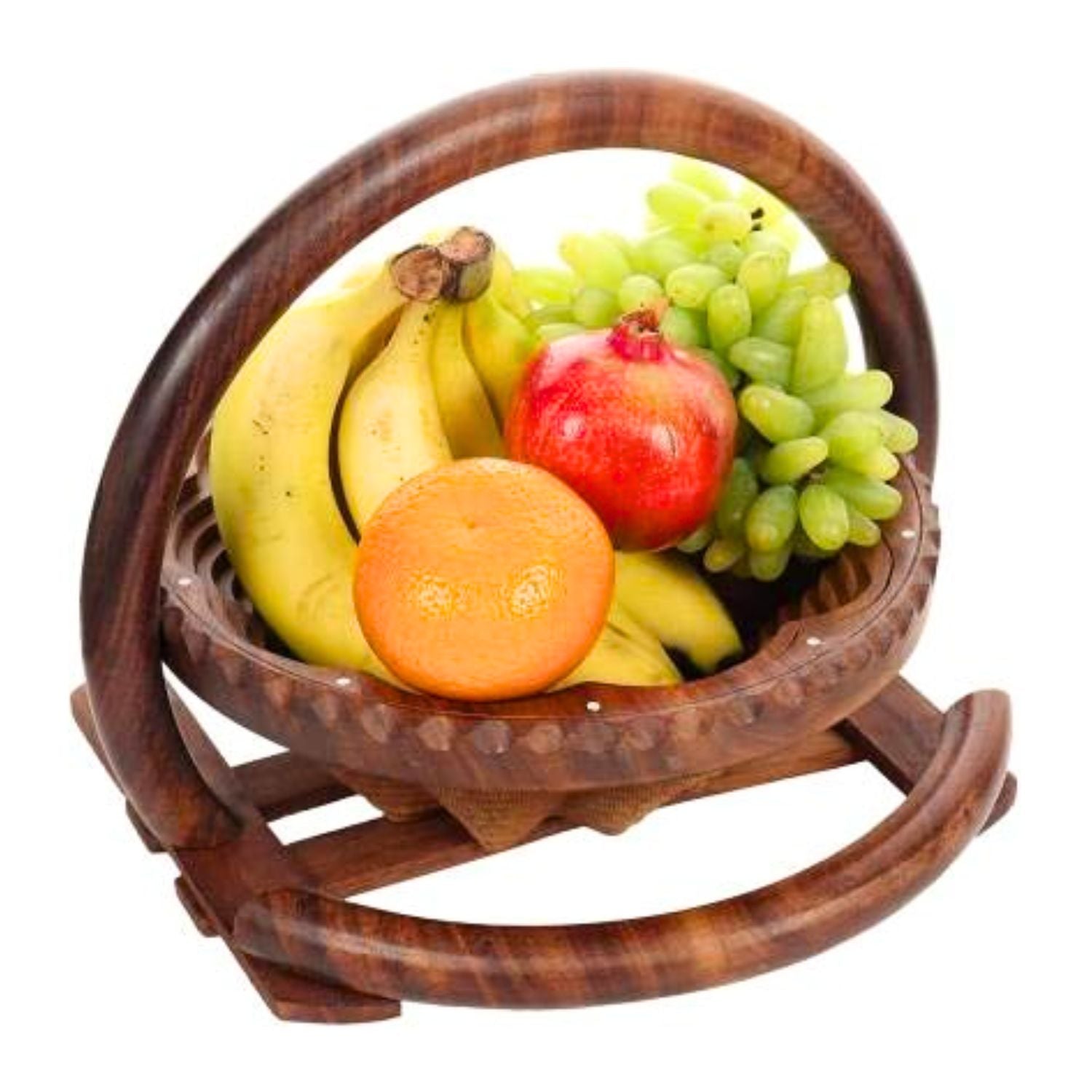 Foldable Fruit Basket - For Serving Fruits, Snacks, Vegetables - 10 Inch - Apkamart