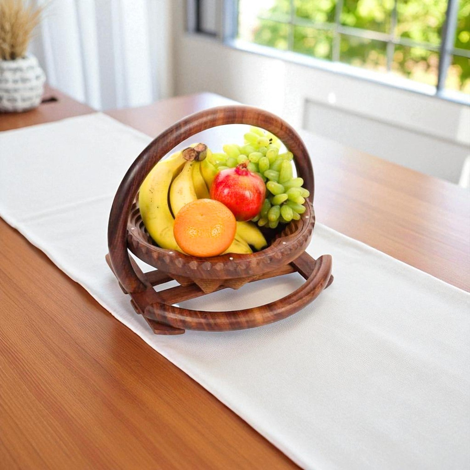 Foldable Fruit Basket - For Serving Fruits, Snacks, Vegetables - 10 Inch - Apkamart