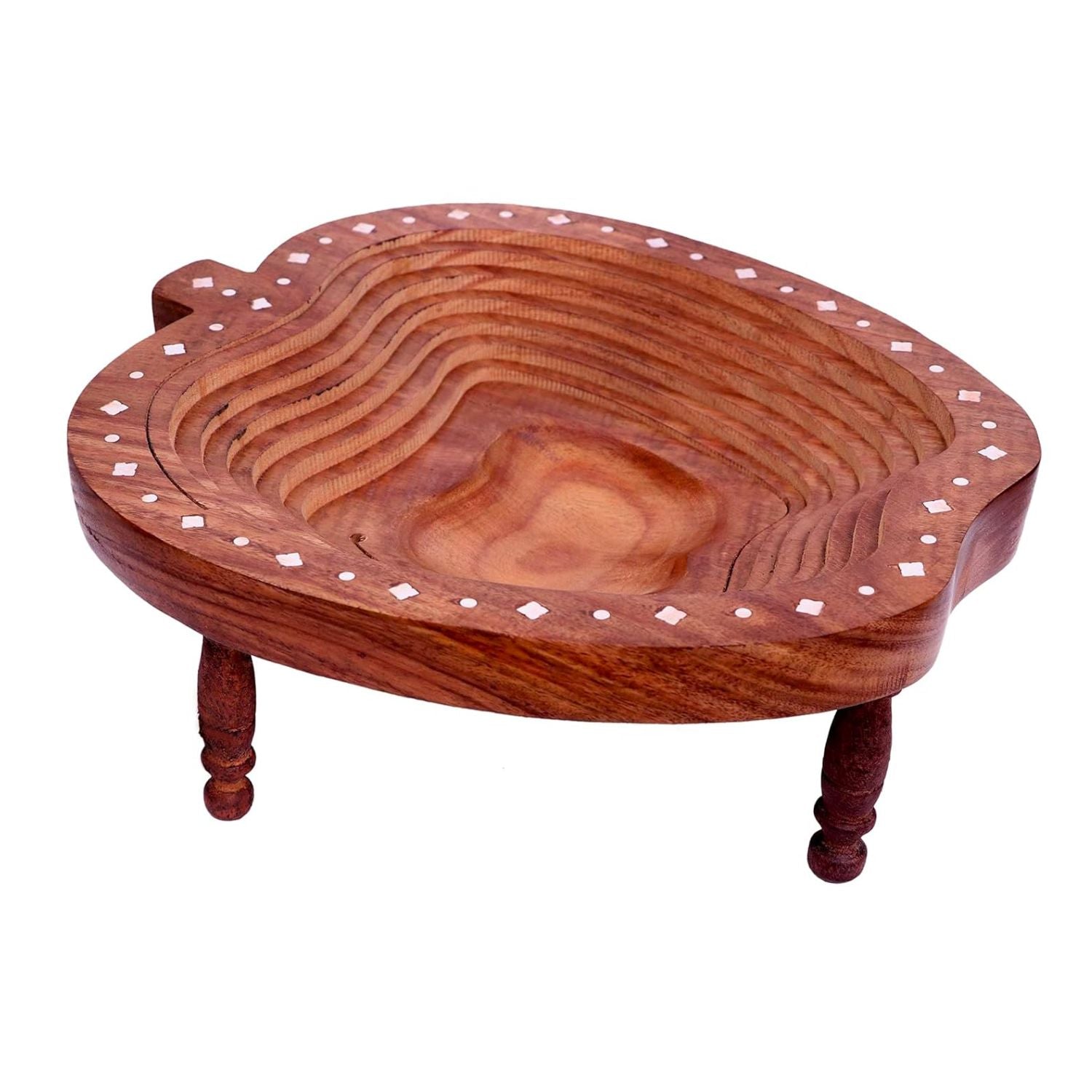 Wooden Fruit Basket - Kitchen Counter & Dining Table Organizer - 11 Inch - Apkamart