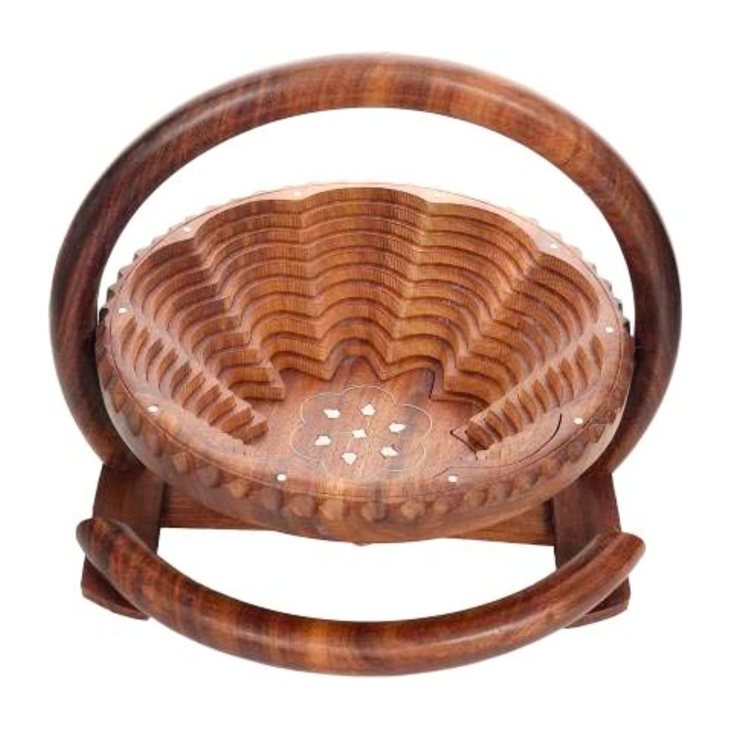 Foldable Fruit Basket - For Serving Fruits, Snacks, Vegetables - 10 Inch - Apkamart