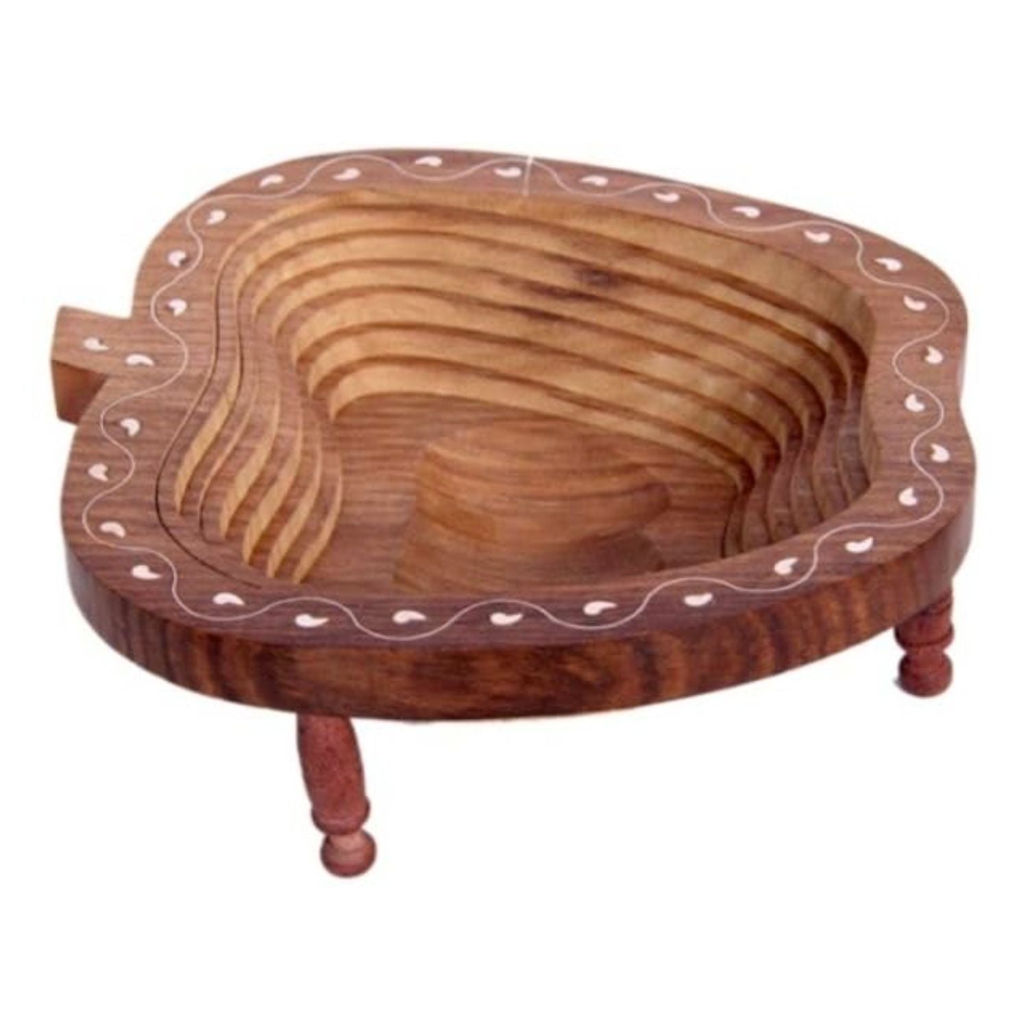 Wooden Fruit Basket - Kitchen Counter & Dining Table Organizer - 11 Inch - Apkamart